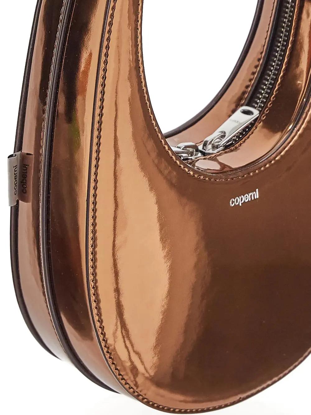 Shop Coperni Mini Swipe Bag In Brown