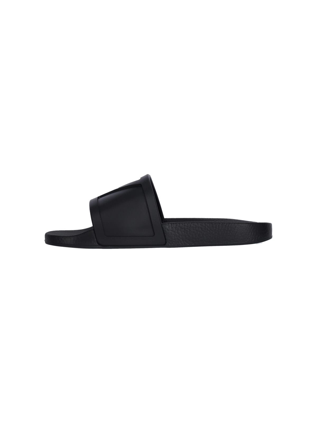 Valentino Pool Slide Coolside Slippers In Black