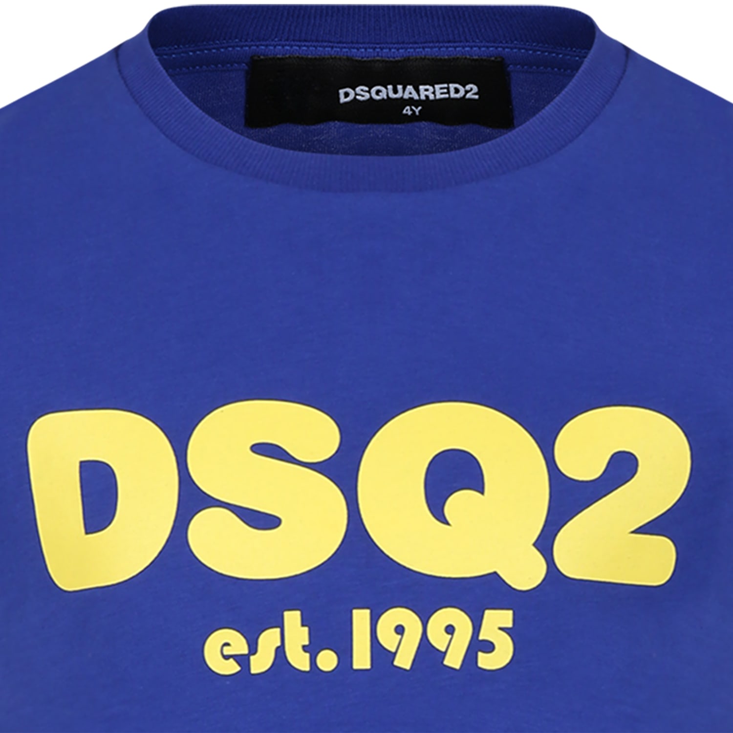 Shop Dsquared2 Blue T-shirt For Boy With Logo In Light Blue