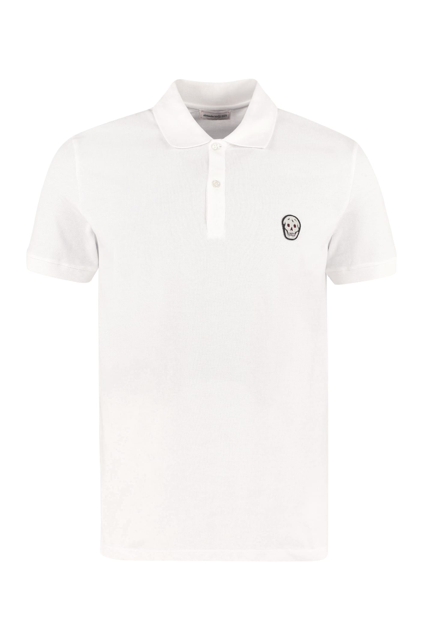 Click to view more detailed imagery on our partner's website Alexander Mcqueen Cotton-piqué Polo Shirt In Black