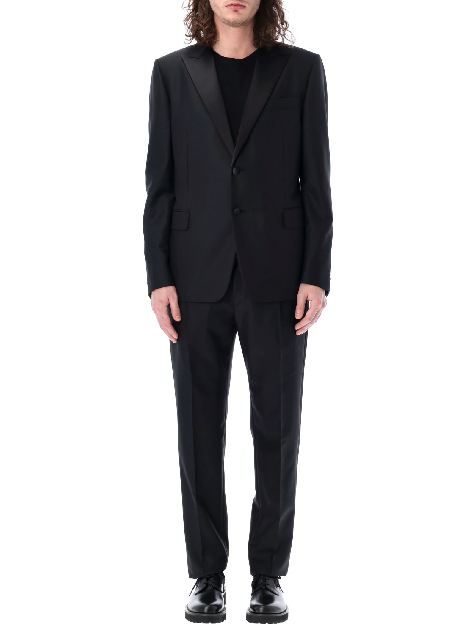 Shop Valentino Smoking Suit In Black