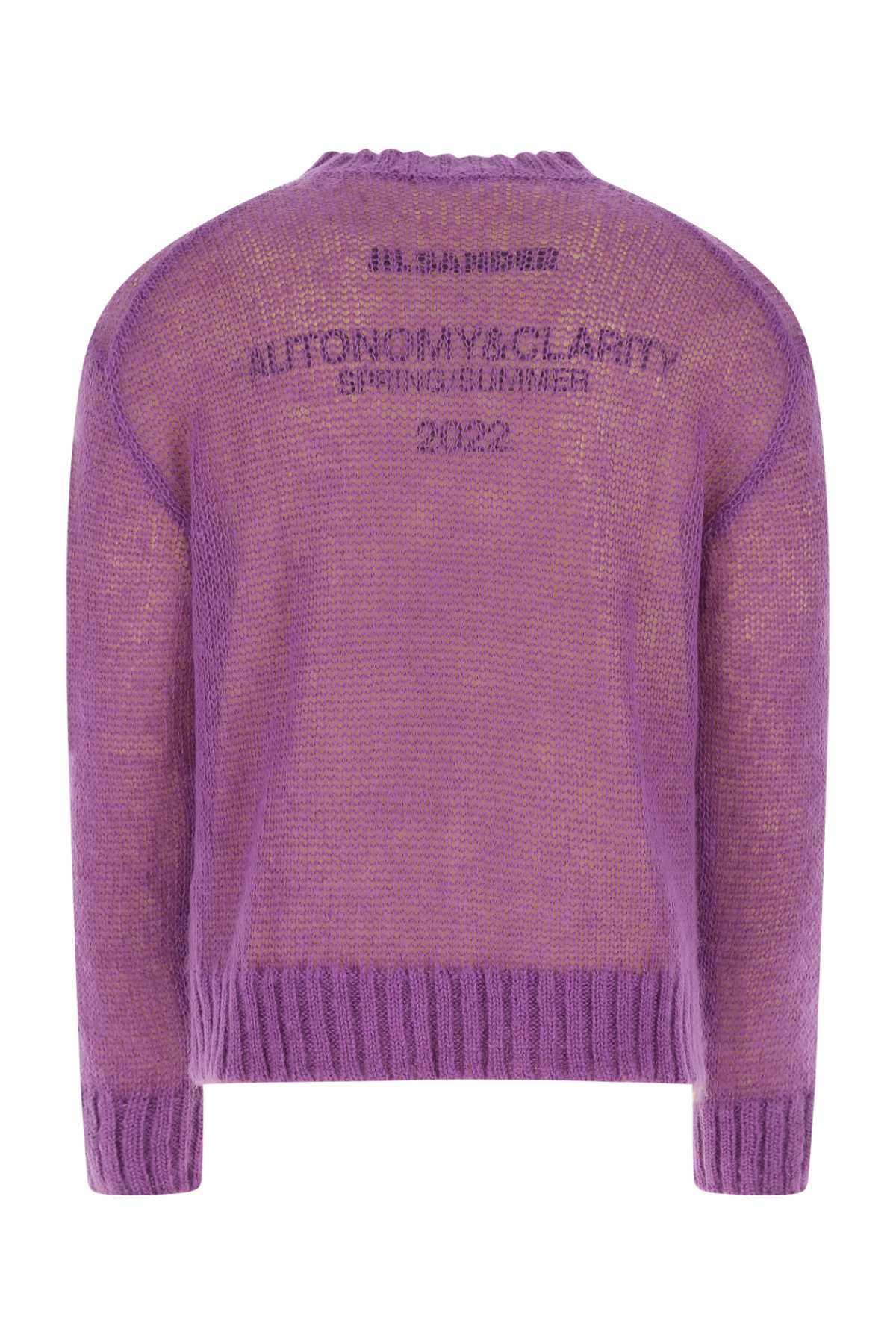 Shop Jil Sander Purple Mohair Blend Sweater In 510