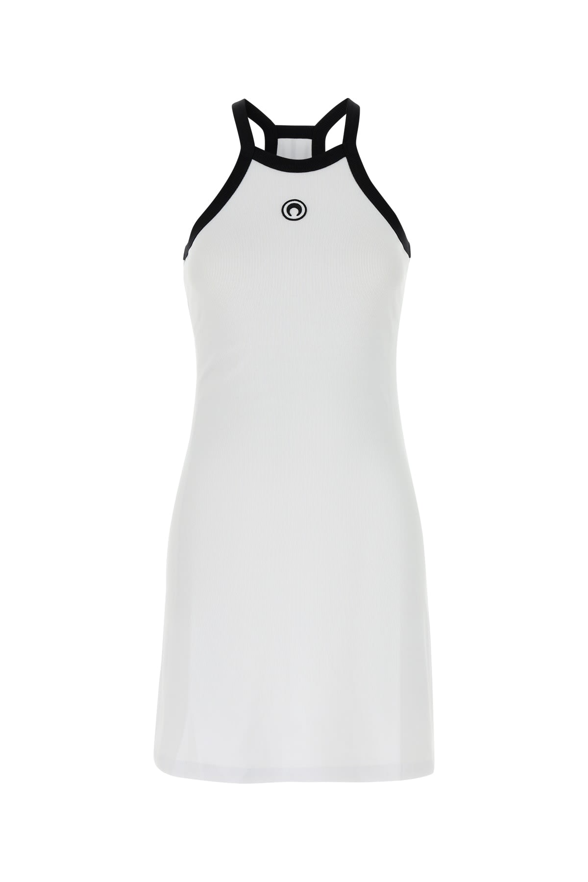 Moon Logo Ribbed Jersey Flare Dress