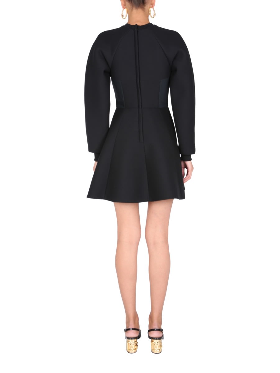 Shop Dolce & Gabbana Technical Jersey Dress In Black