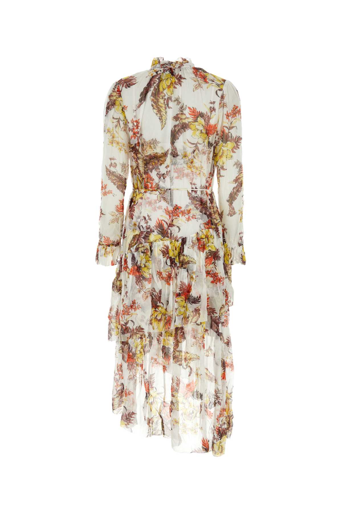 Shop Zimmermann Printed Viscose Matchmaker Dress In Ivorytropicalfloral