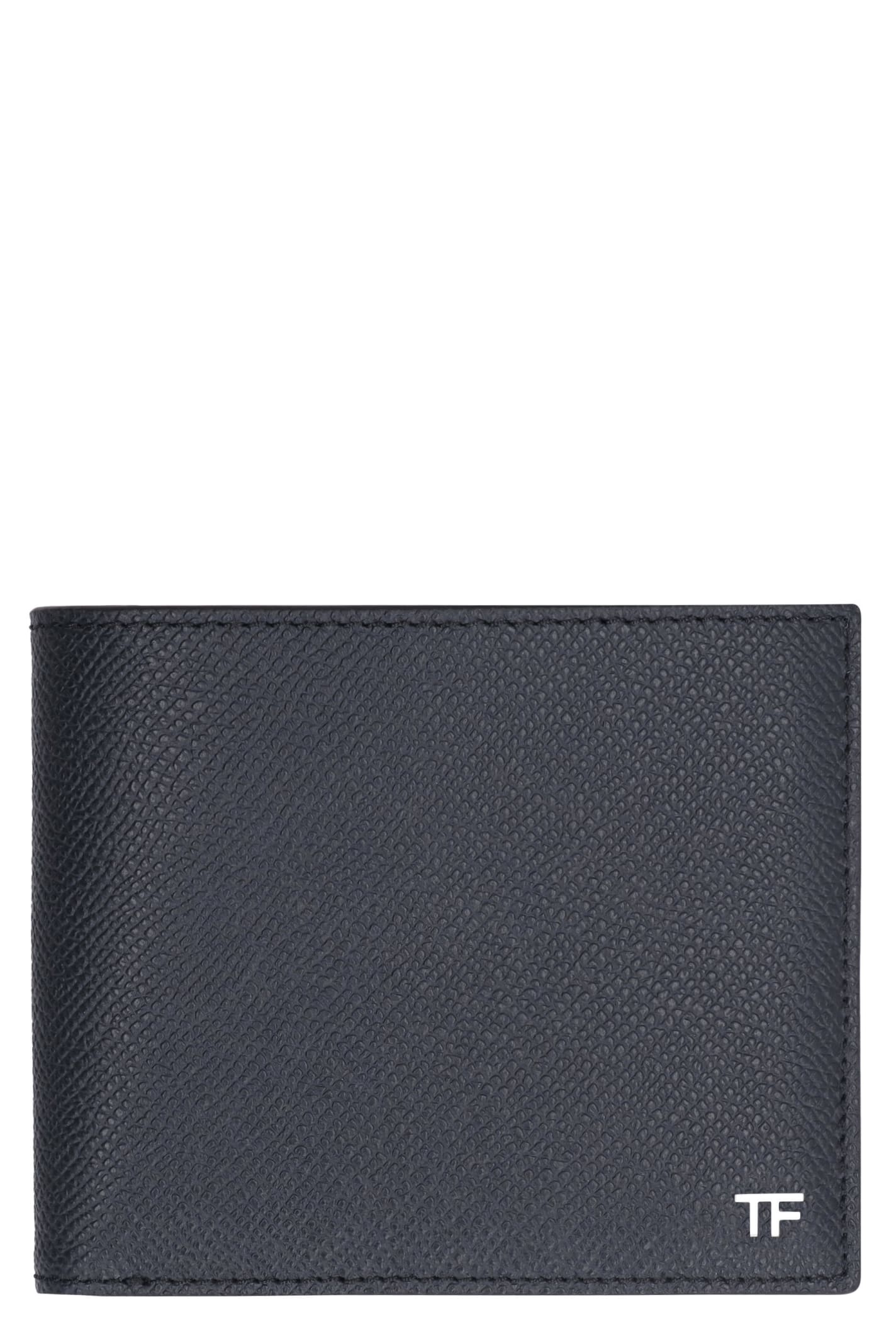TOM FORD LEATHER FLAP-OVER WALLET