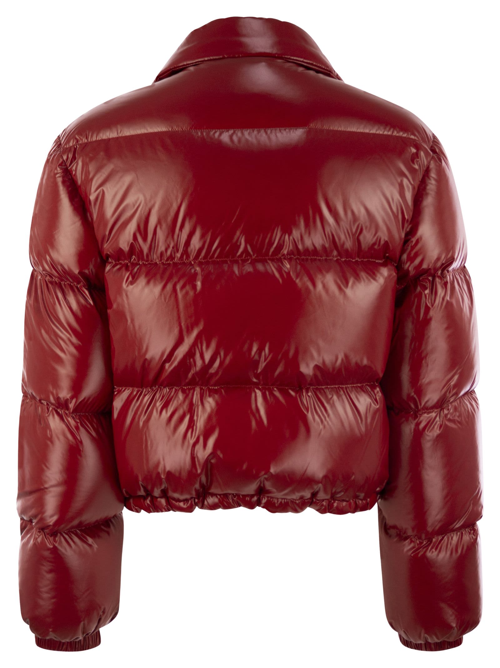 Fay 3 Hooks Cropped Down Jacket In Red