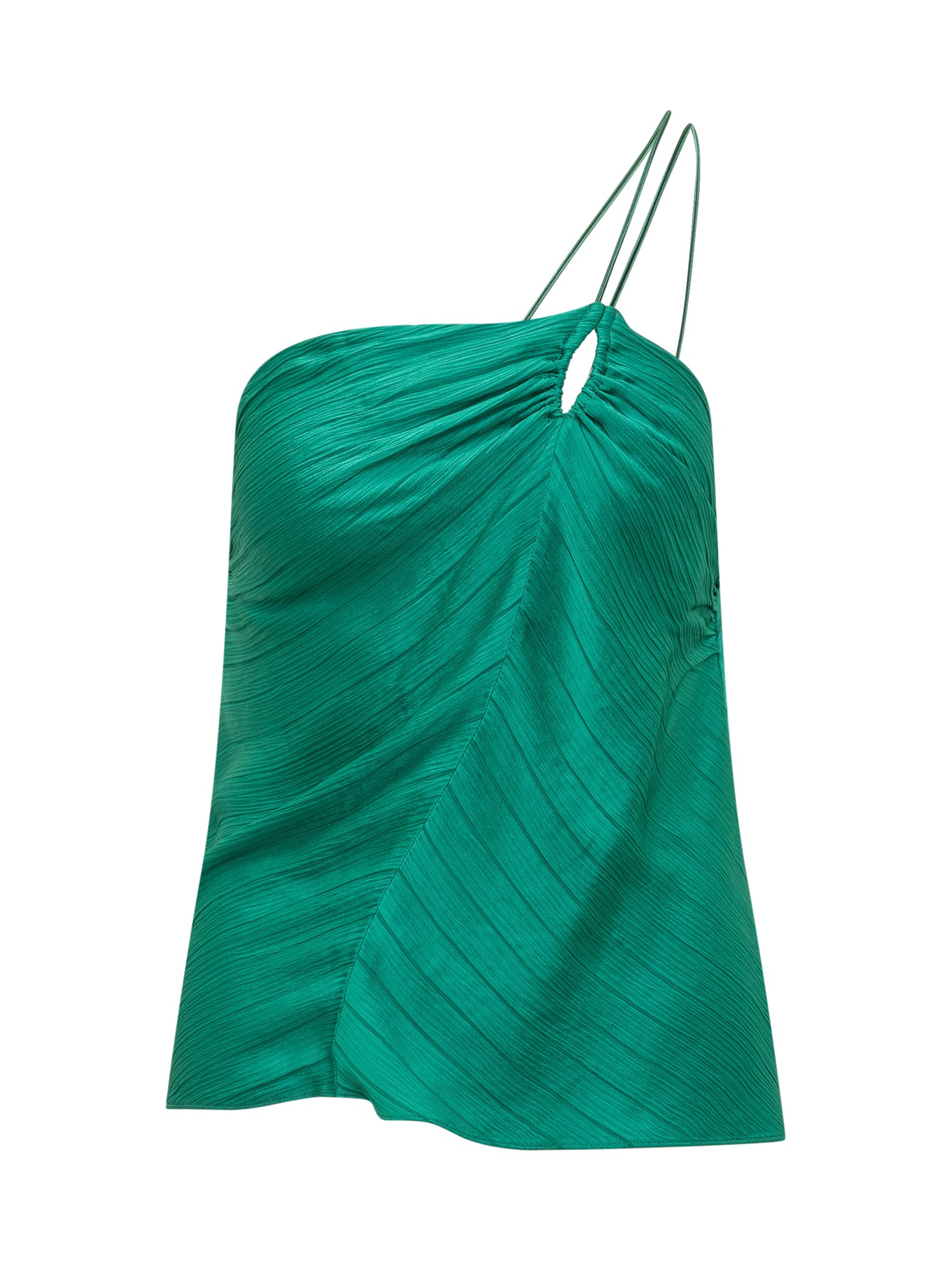 Forte Forte One Shoulder Top In Emerald