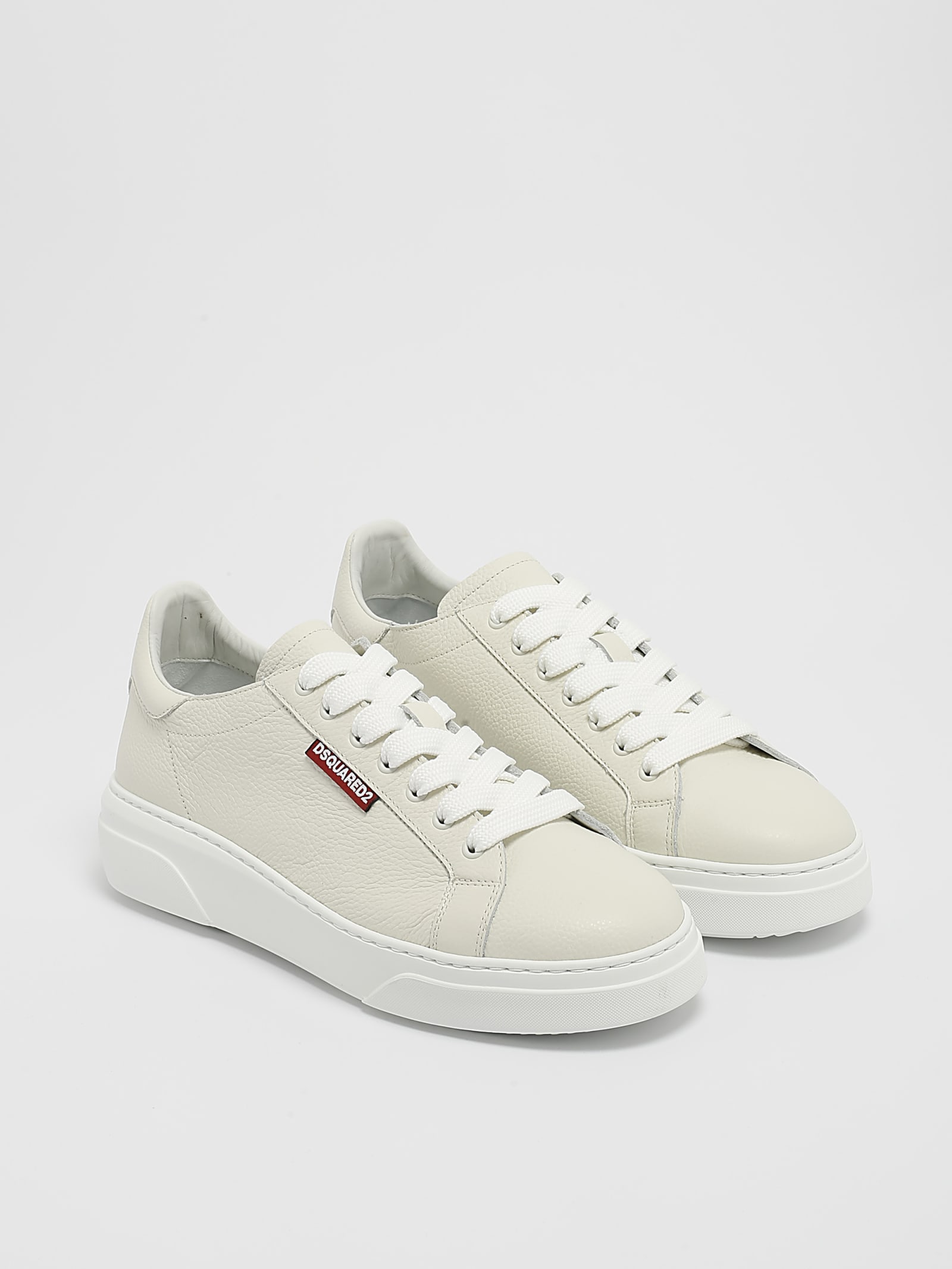 Shop Dsquared2 Sneakers Sneaker In Panna