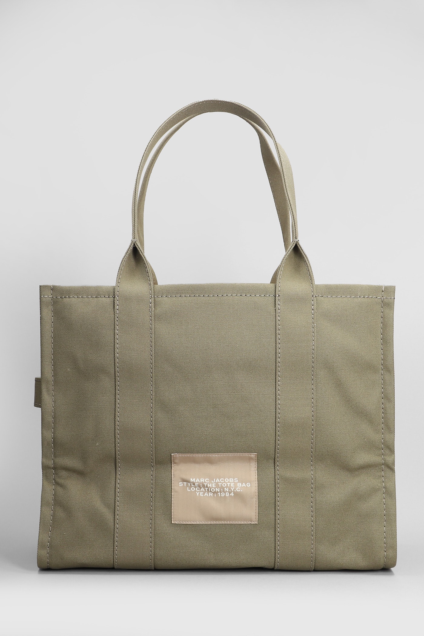 Shop Marc Jacobs The Large Tote Tote In Green Cotton