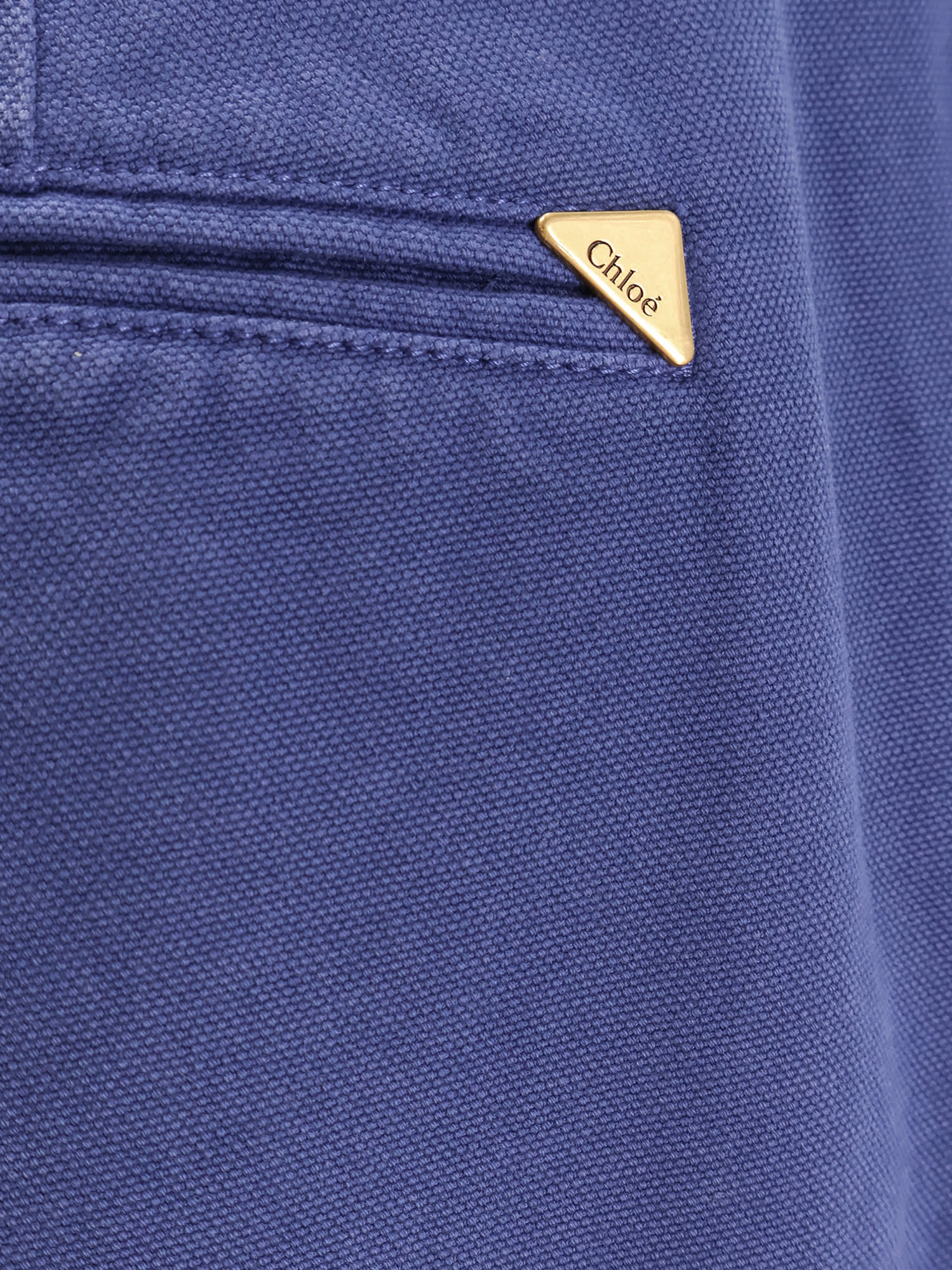 Chloé Flared Bottom Denim Trousers In Blue