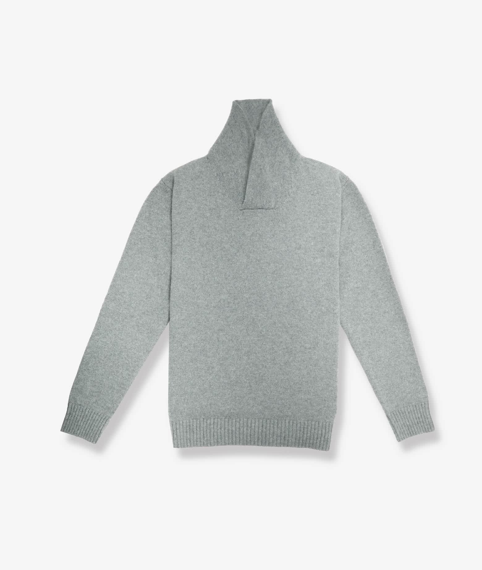 Shawl Collar Knit Pullover Sweater
