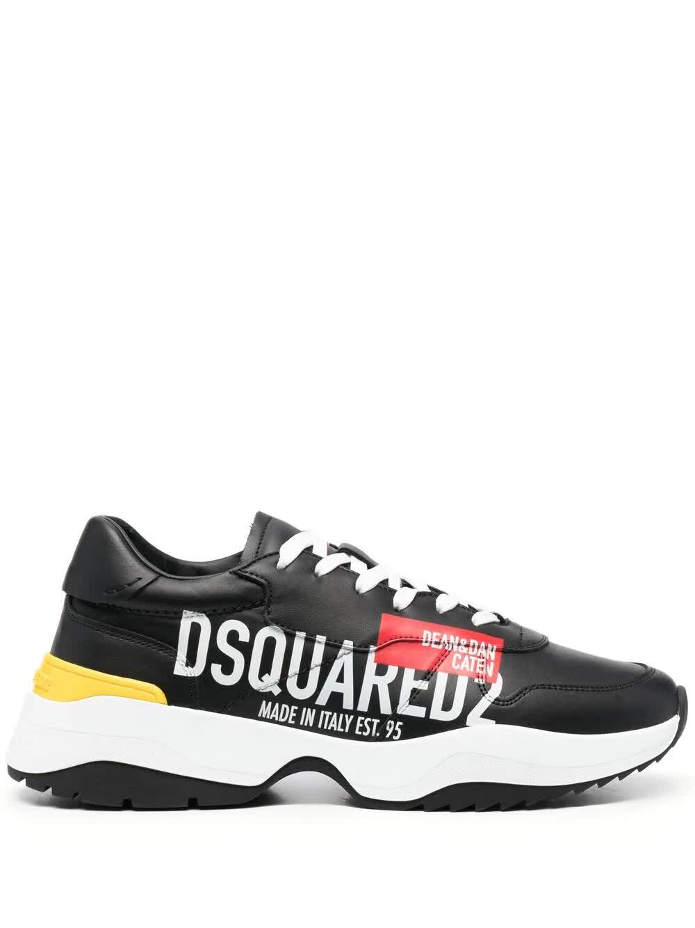 Man Black Made In Italy Dsquared2 D24 Sneakers