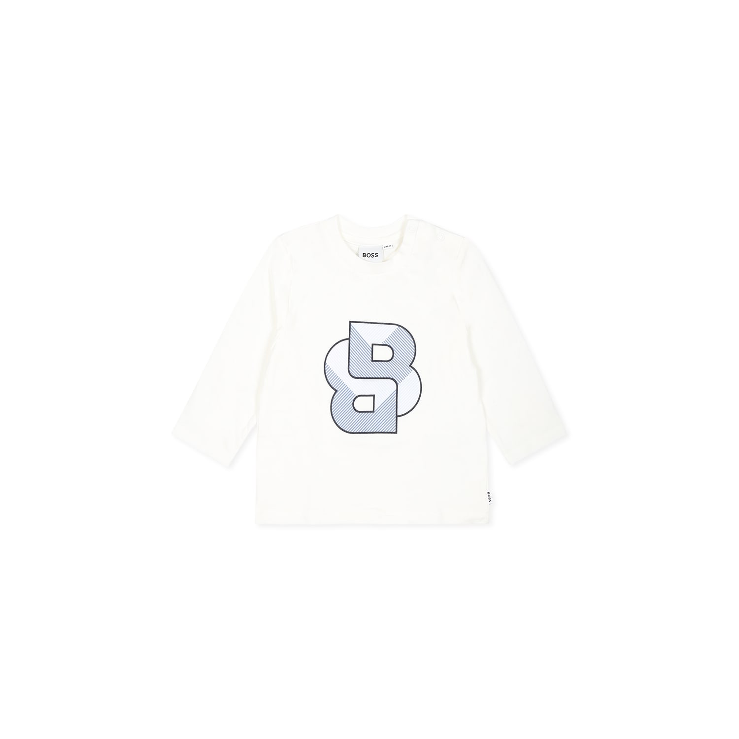 Hugo Boss Light Blue Suit For Baby Boy With Logo In Light Blue