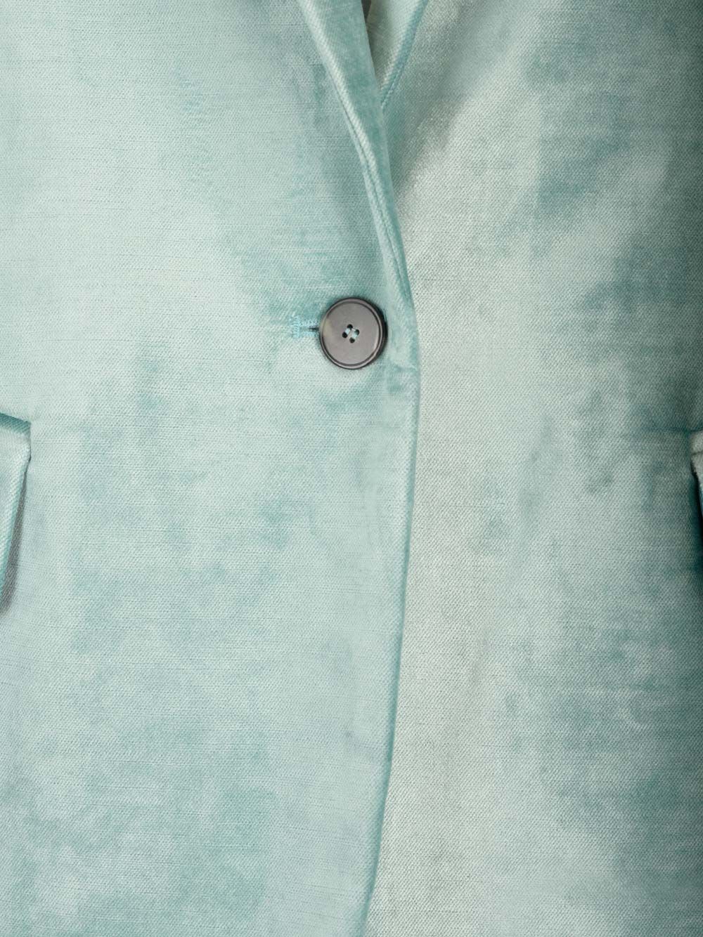 Forte Forte Cotton Viscose Stretch Velvet Jacket In Light Blue