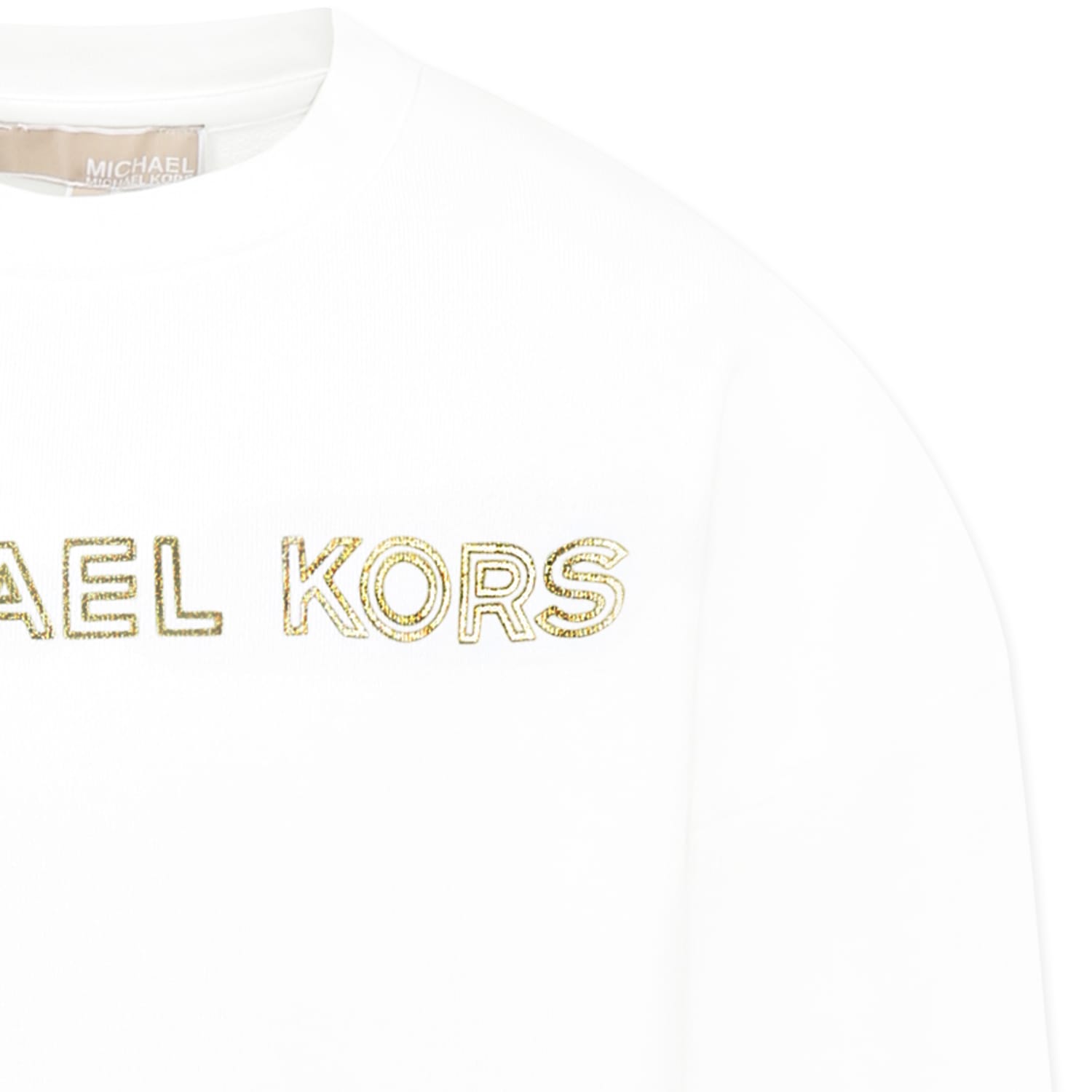 Shop Michael Kors White Sweatshirt For Girl With Logo