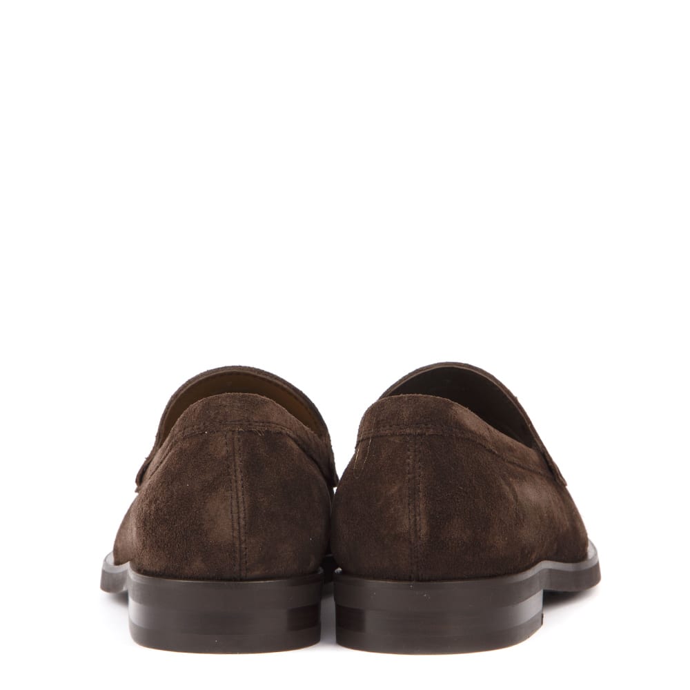 Shop Tod's Brown Suede Loafers In Testa Di Moro