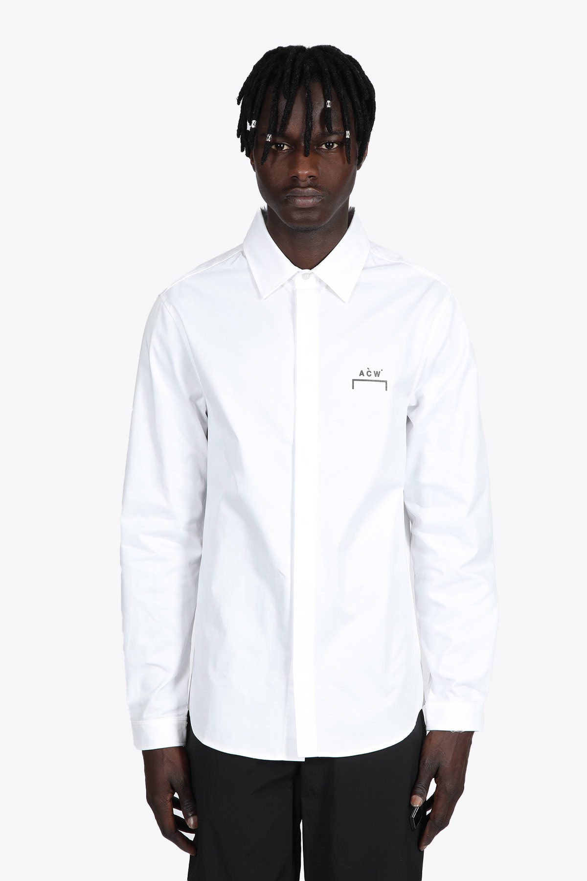 A-COLD-WALL Woven Pawson Shirt White cotton shirt with chest logo