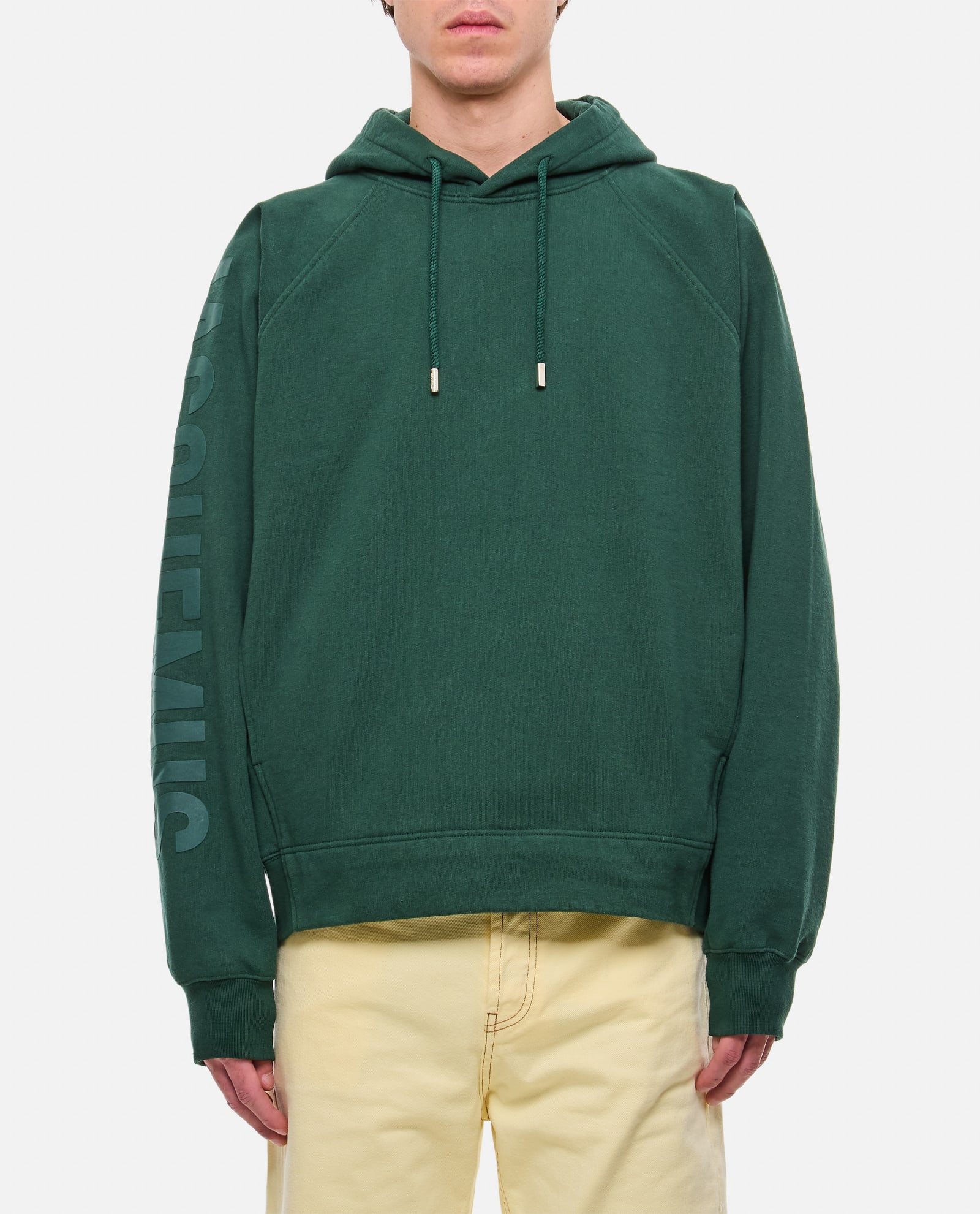 Shop Jacquemus Typo Cotton Sweatshirt In Green