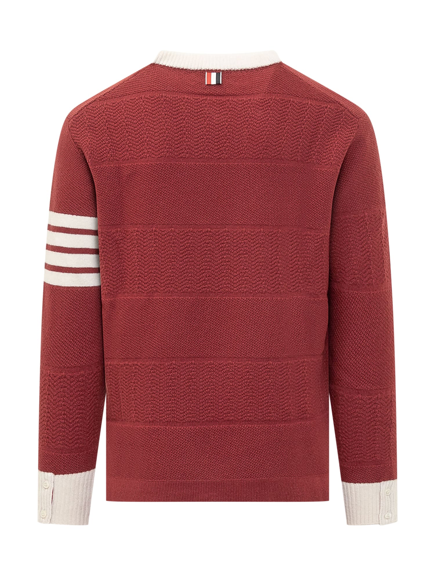 Shop Thom Browne Sweater In Burgundy