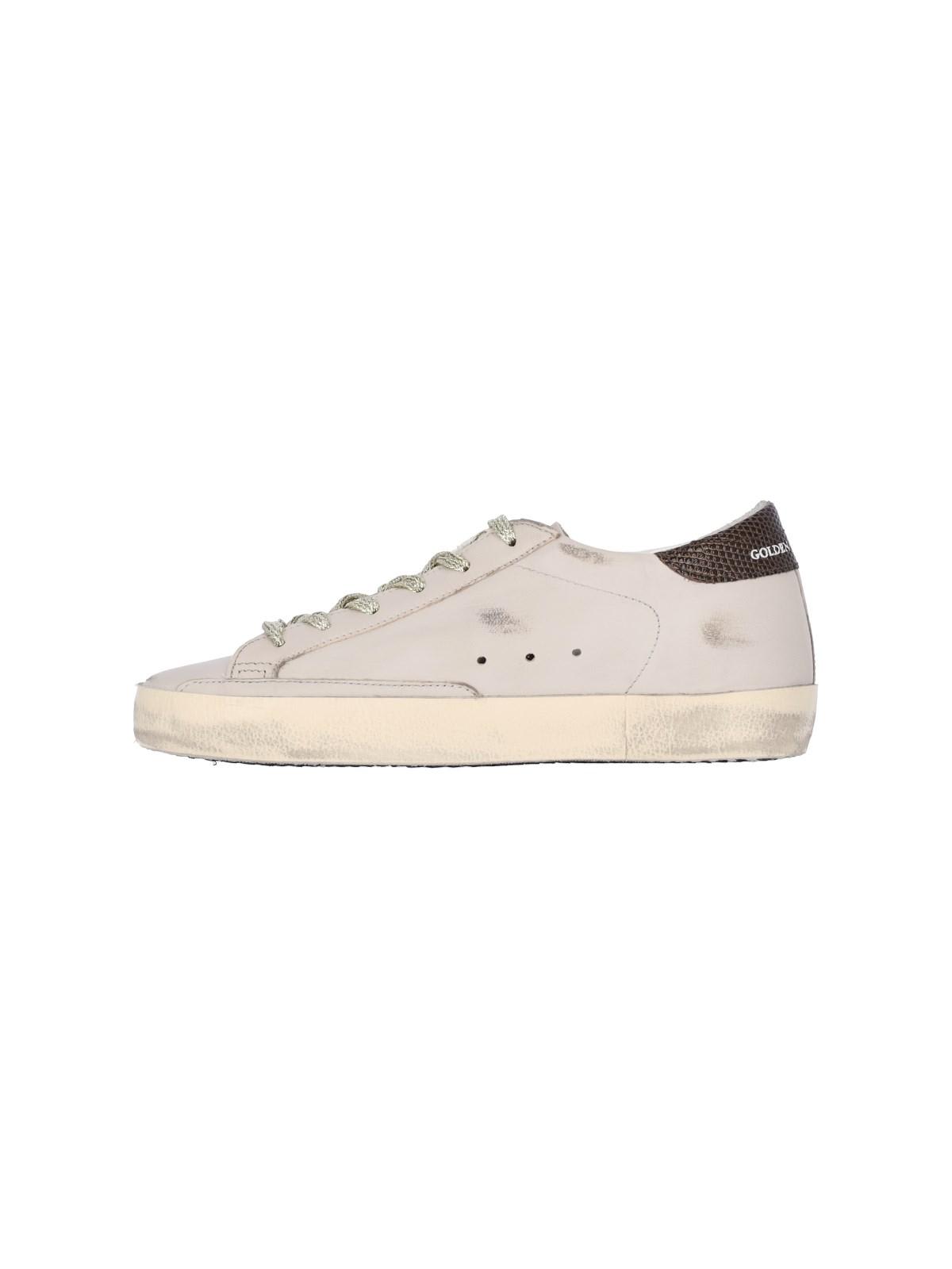 Shop Golden Goose Super-star Sneakers In Grey Morn/black Plum