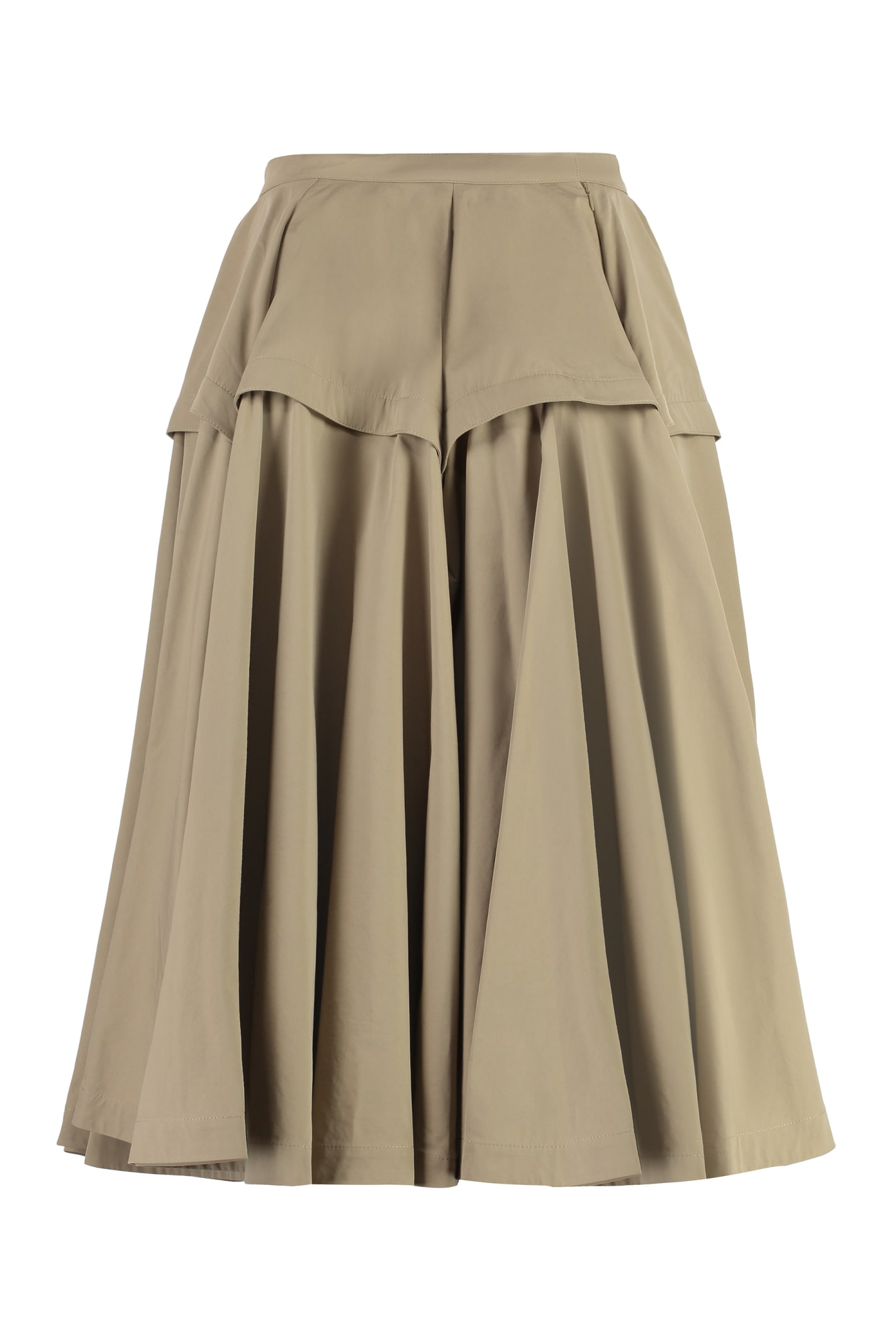 Shop Bottega Veneta A-line Skirt In Sand