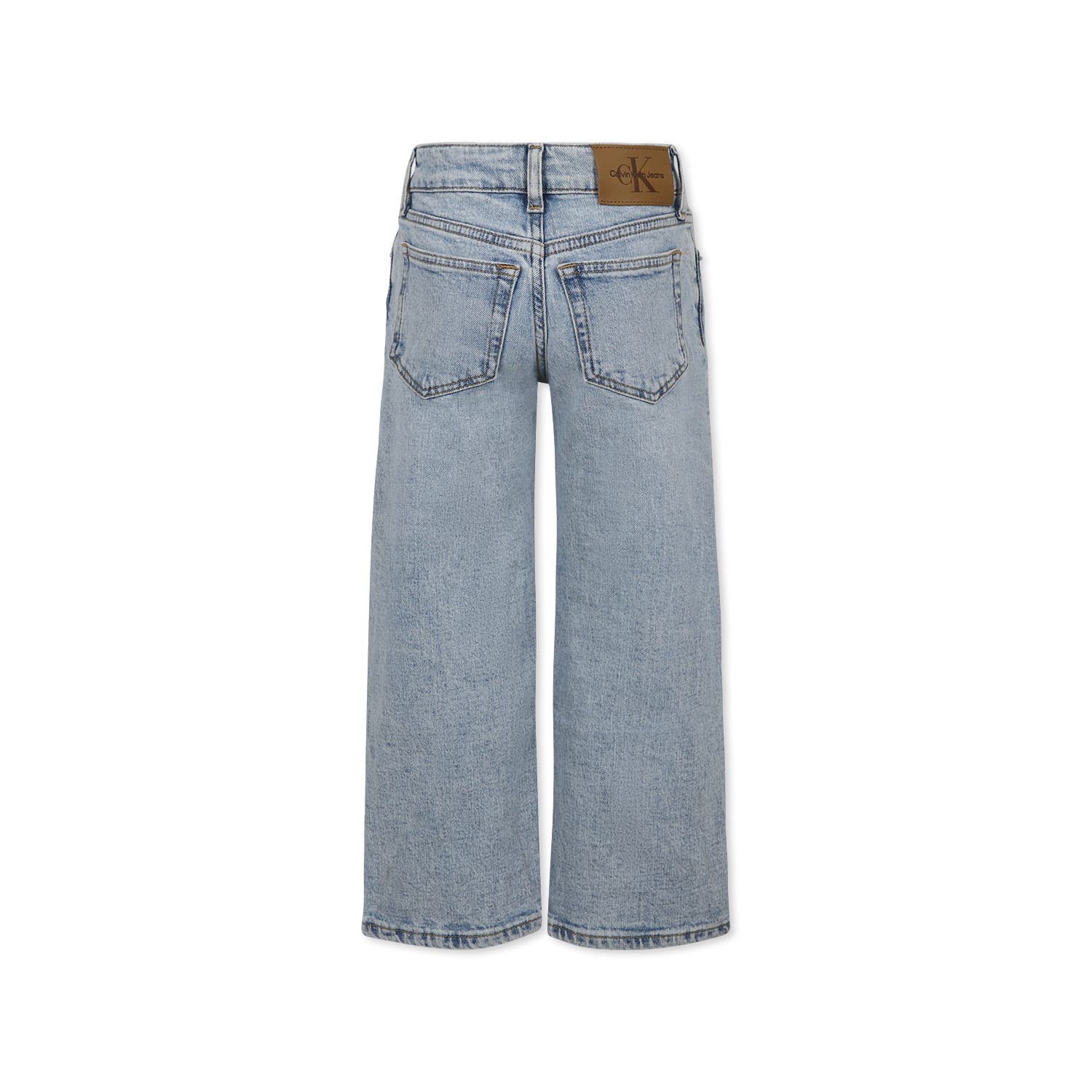 Calvin Klein Denim Jeans For Boy With Logo In Denim