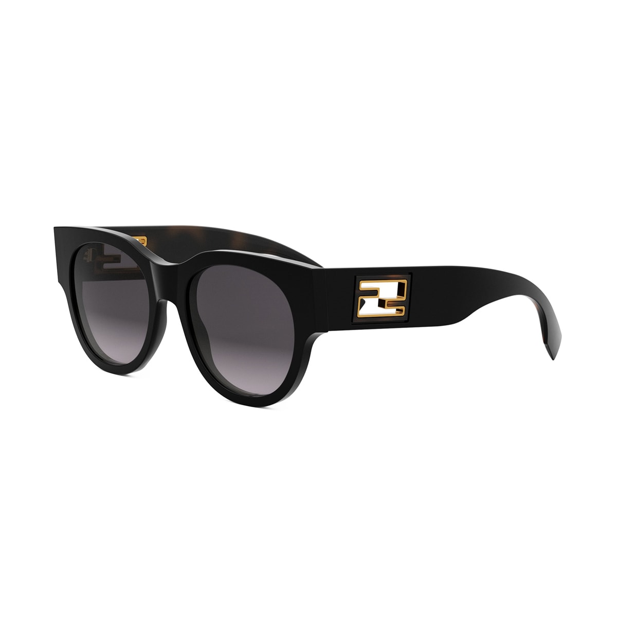 Shop Fendi Fe40147i  Baguette 01b Nero Sunglasses