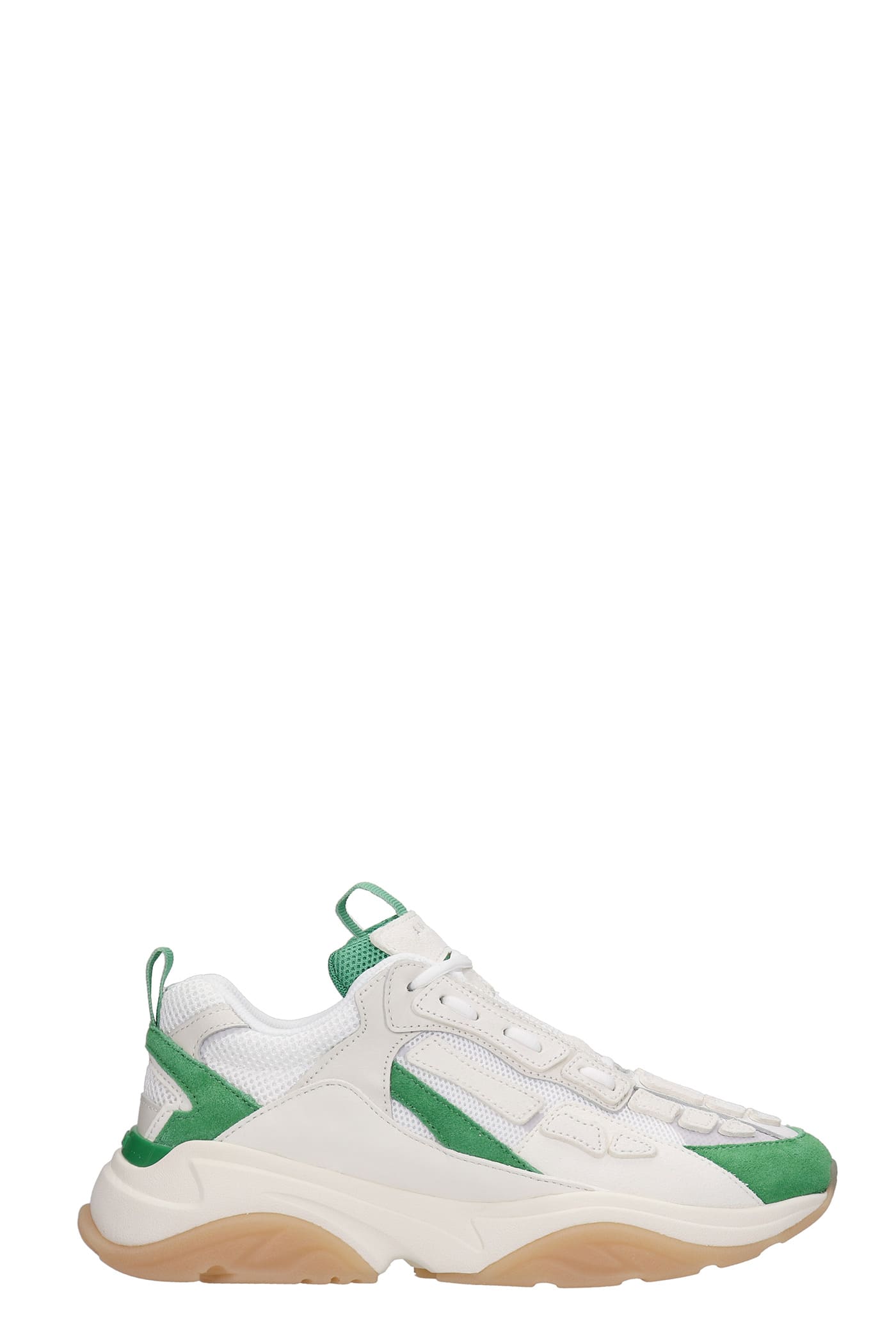 AMIRI Skel Top Sneakers In White Suede And Leather
