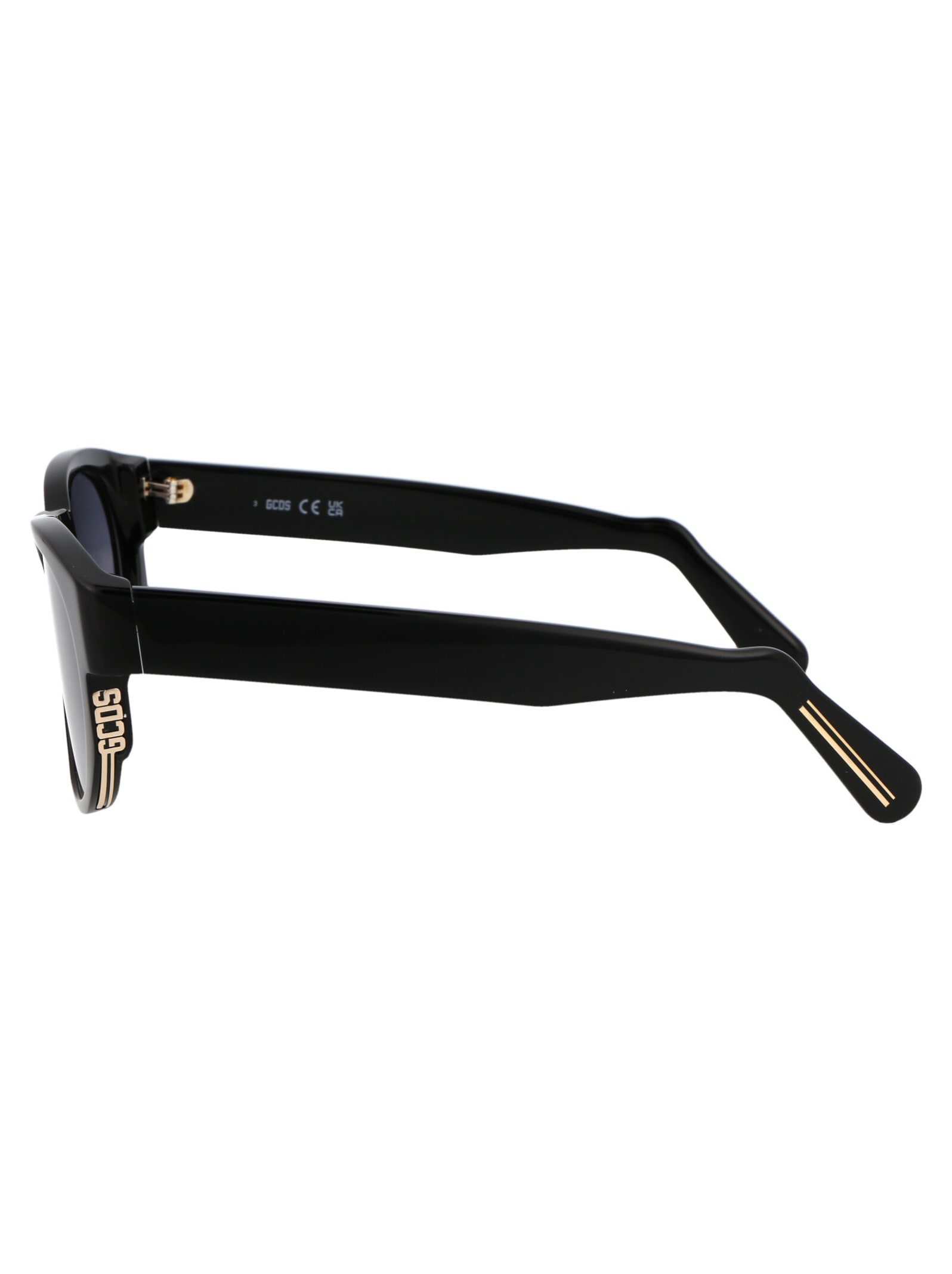 Shop Gcds Gd0011 Sunglasses In 01b Nero Lucido/fumo Grad