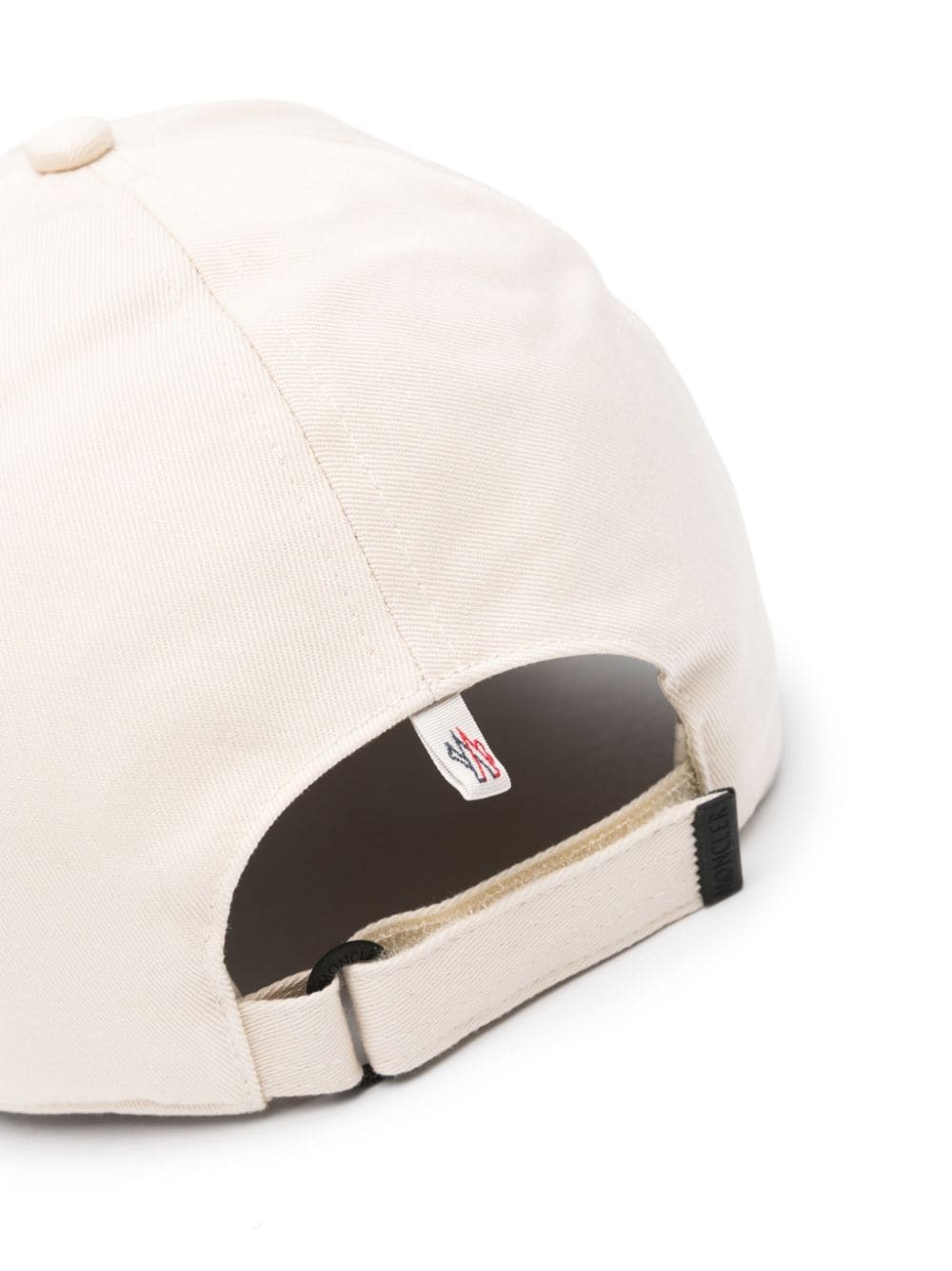 Shop Moncler White Baseball Hat With Embossed Logo