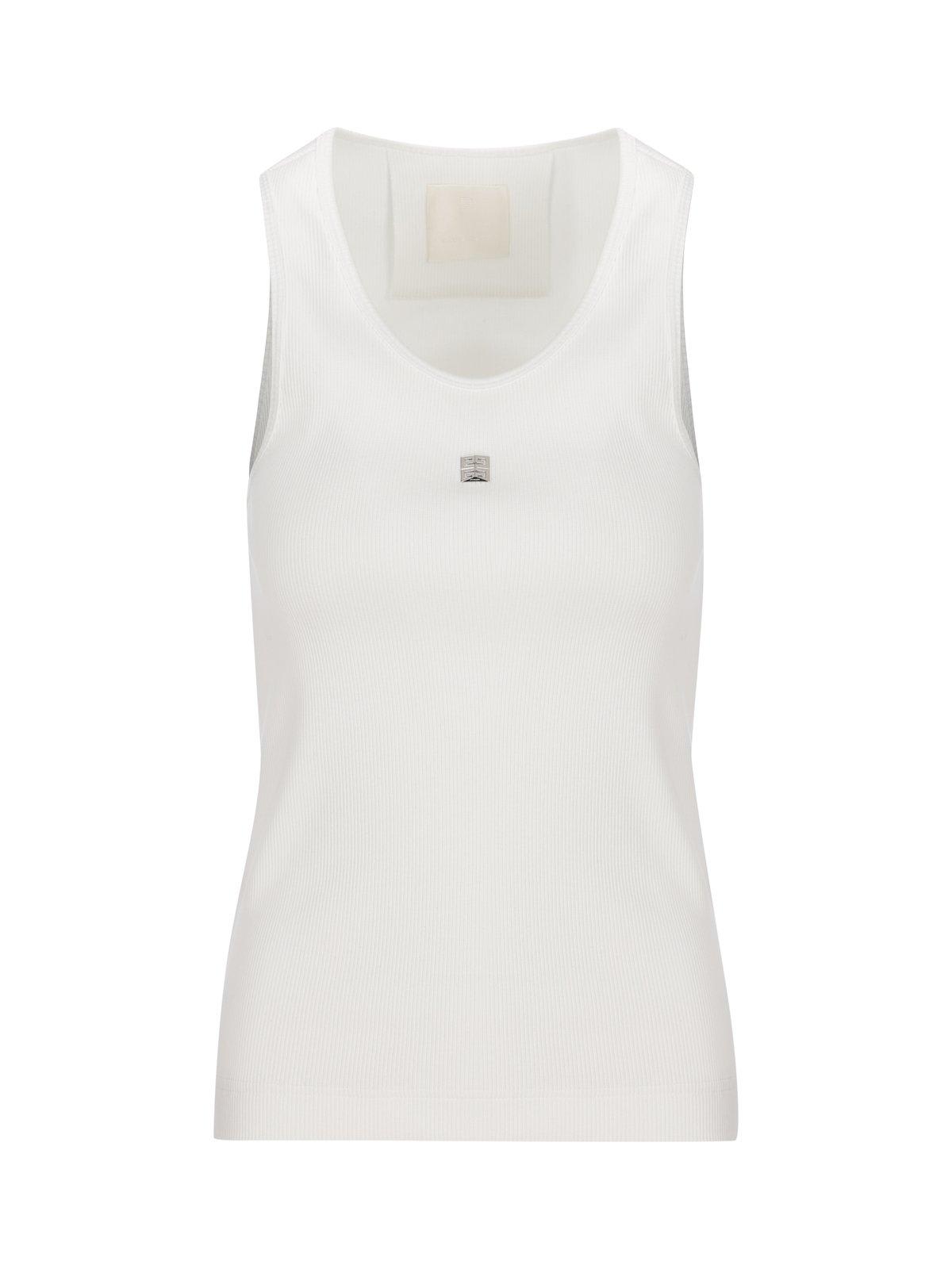 Givenchy 4g Embroidered Rib In Bianco