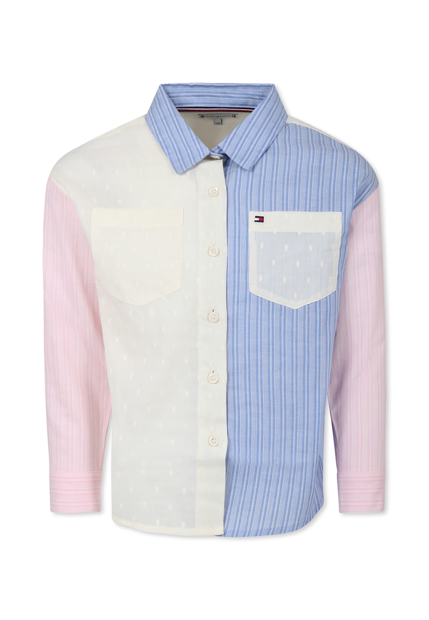 Tommy Hilfiger Multicolor Shirt For Girl With Flag In Multicolor