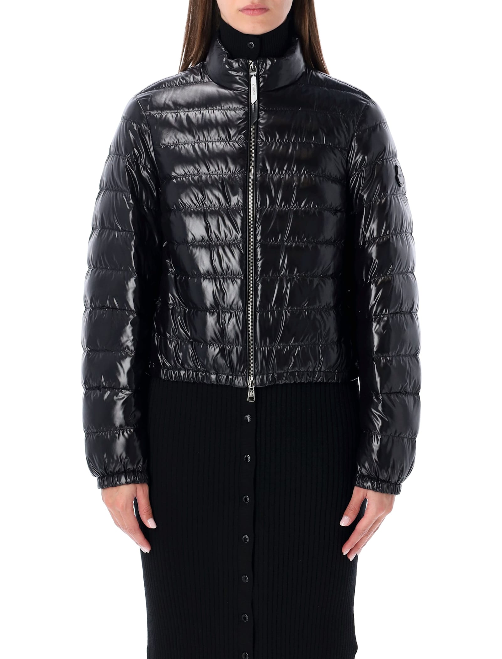 Moncler Genius Moncler X Edward Enninful Knut Short Glossy Down Jacket In Black