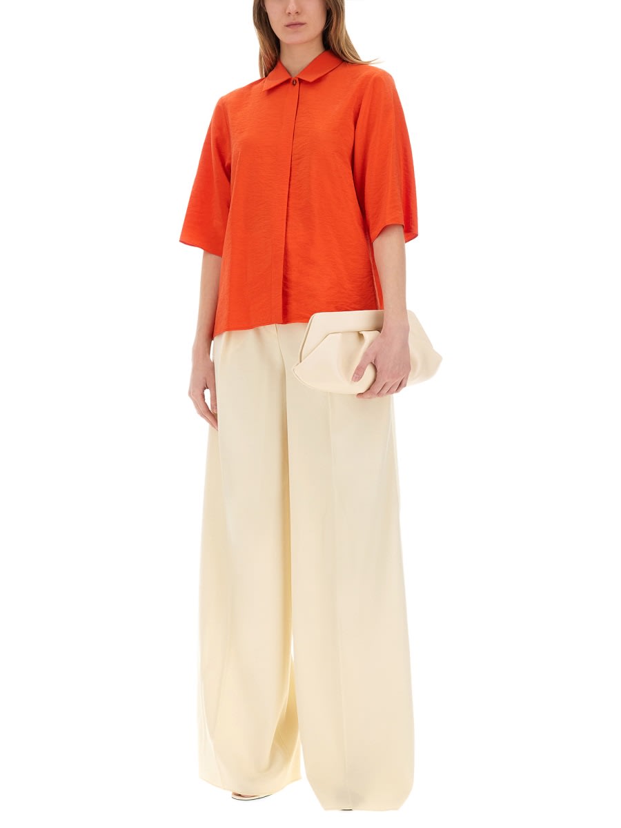 ALYSI SILK CANVAS SHIRT