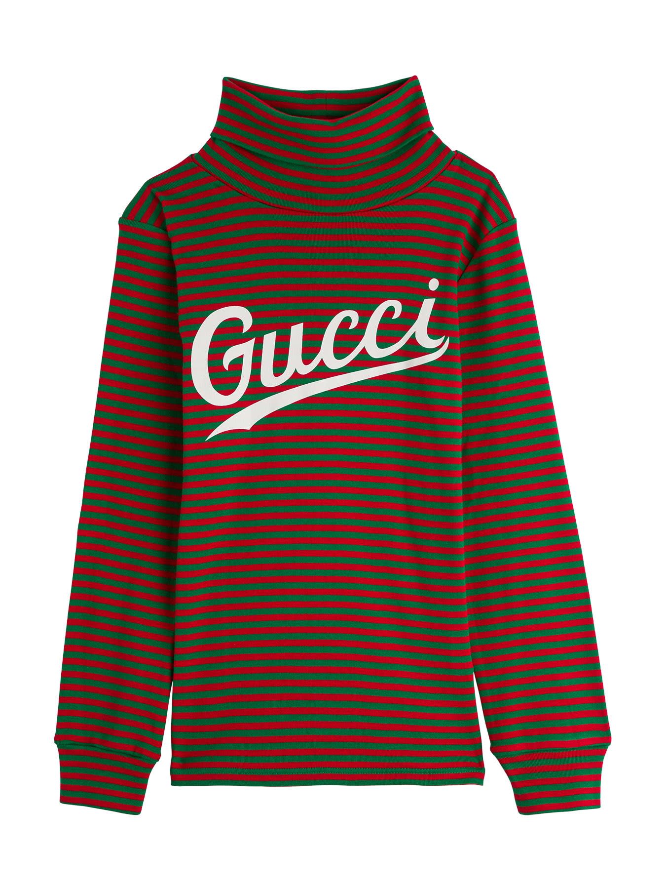 Gucci Striped Cotton Sweater With Logo