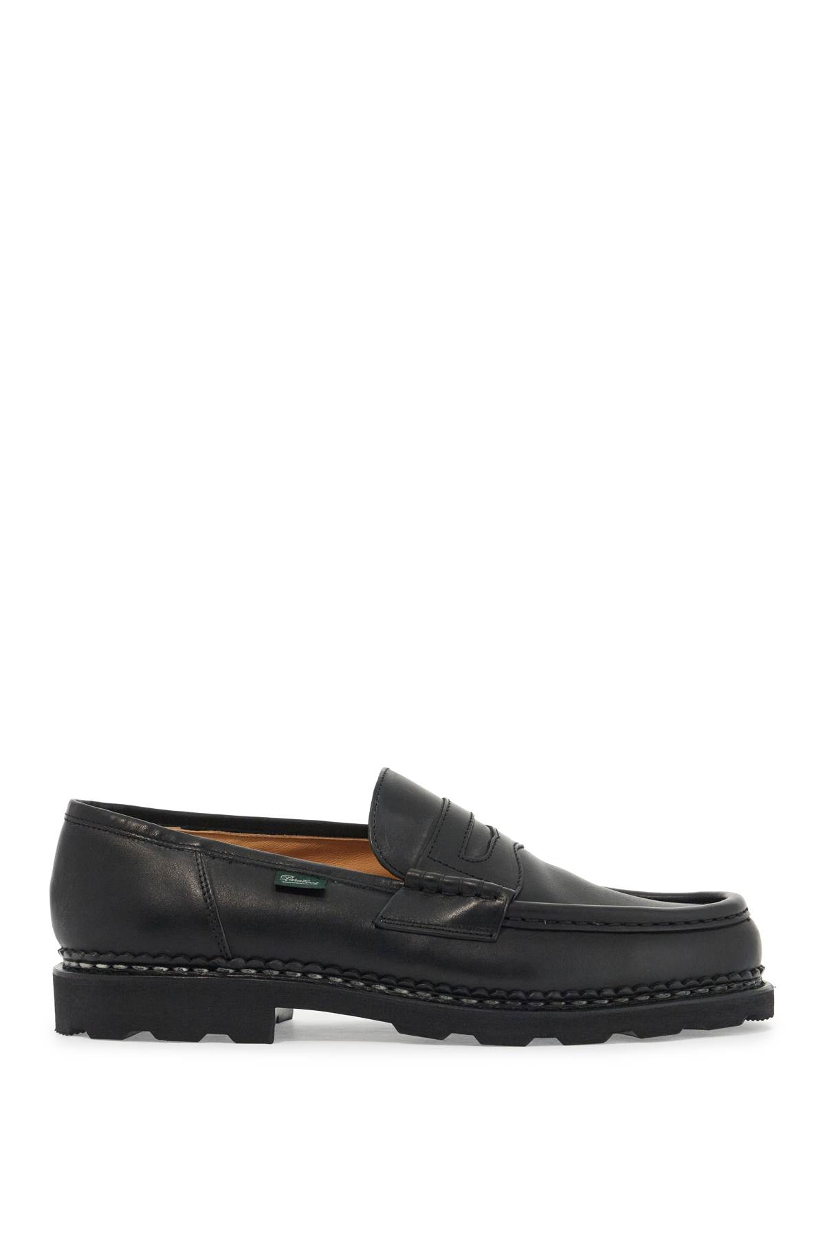 Shop Paraboot Leather Reims Penny Loafers In Noire Lis Noir (black)