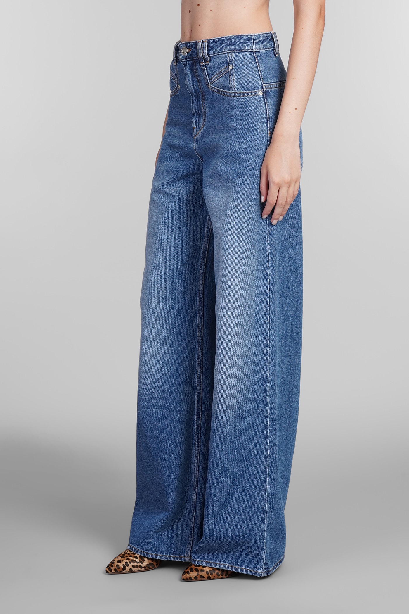 Shop Isabel Marant Lemony Jeans In Blue Cotton