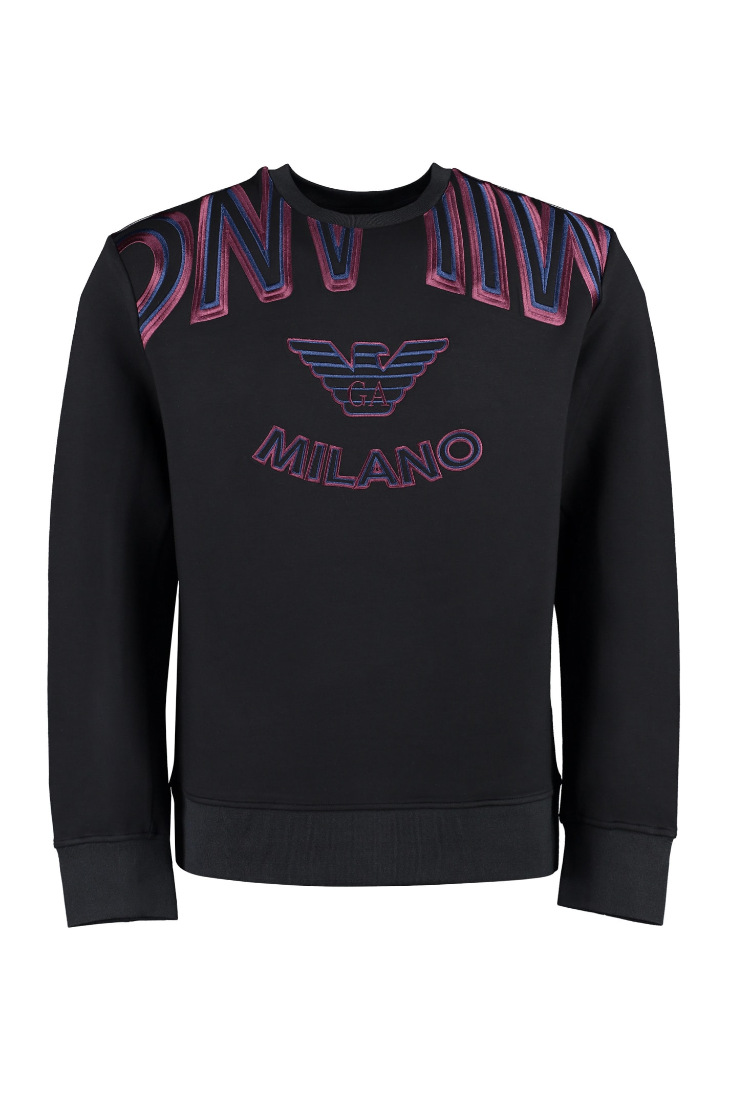 Emporio Armani Embroidered Logo Crew-neck Sweatshirt