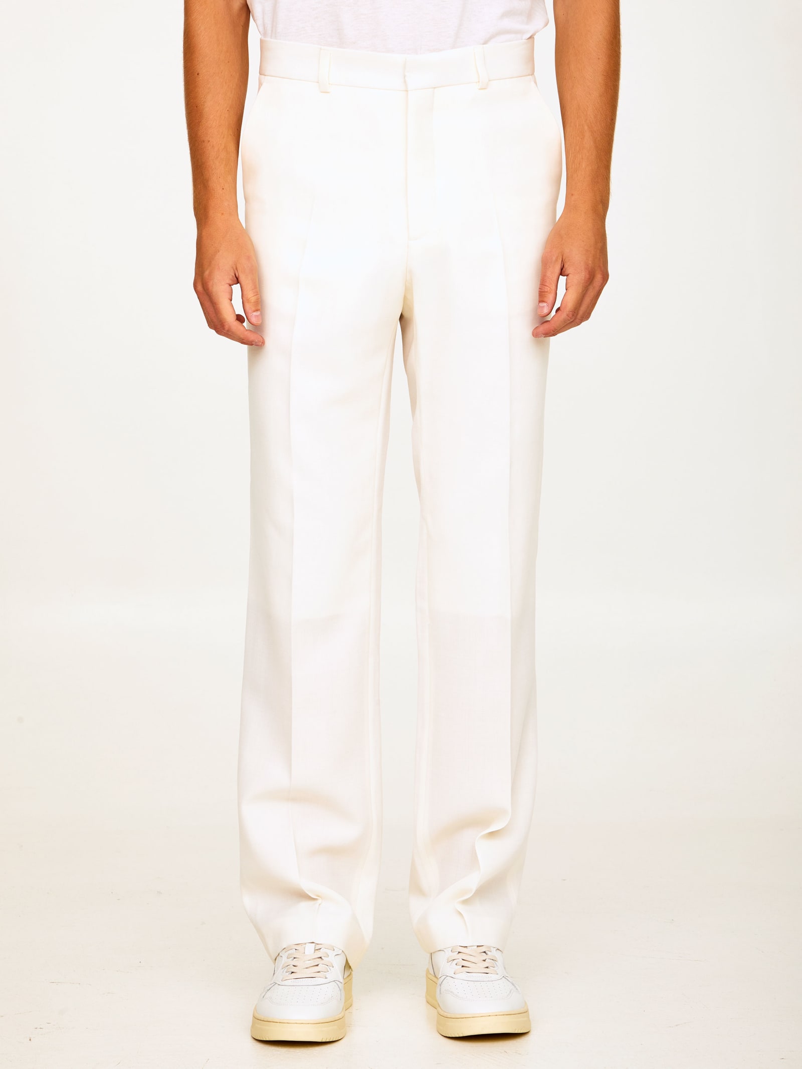 Casablanca White Wool Trousers