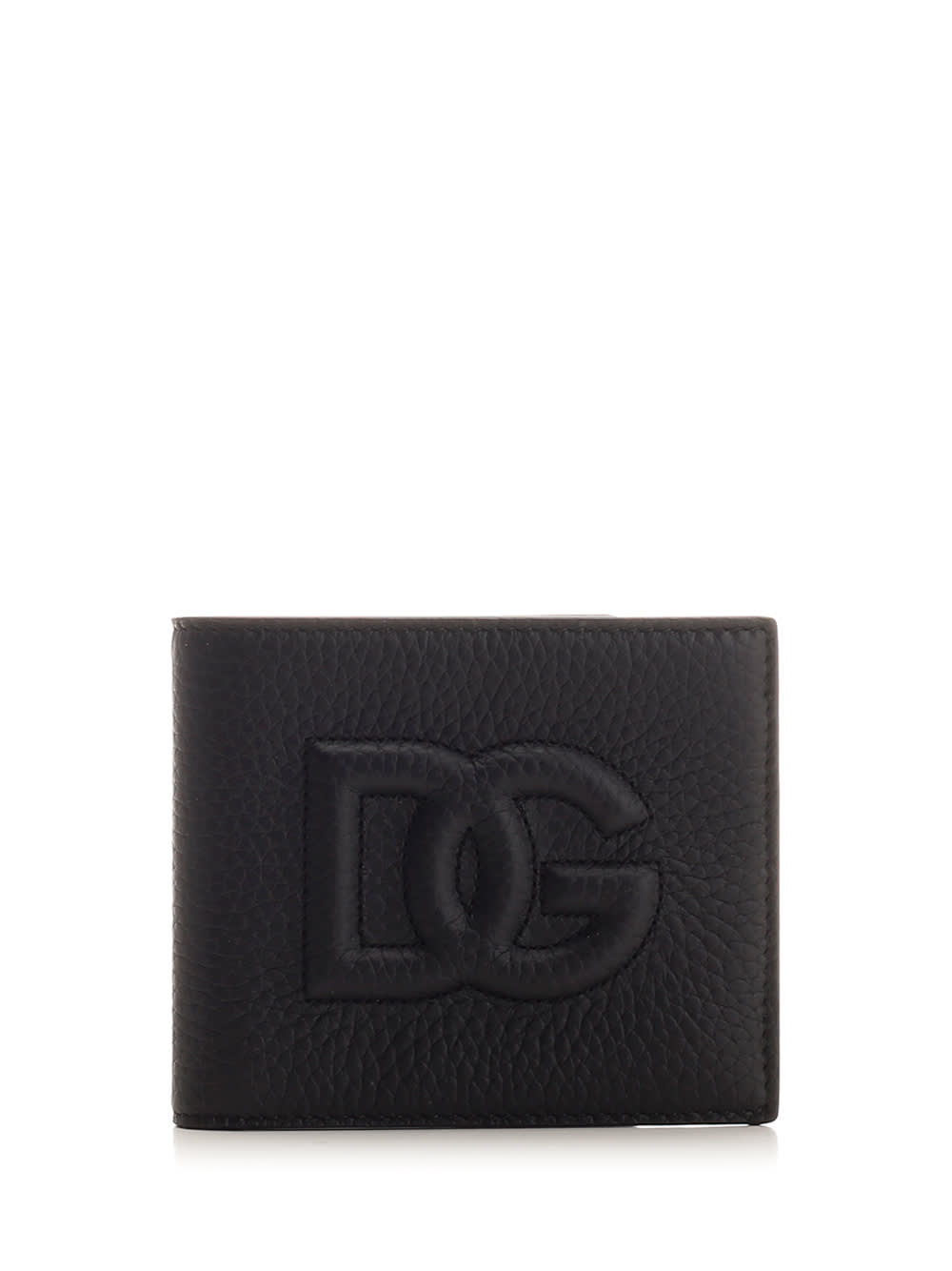 Shop Dolce & Gabbana Bifold Dg Logo Wallet In Black