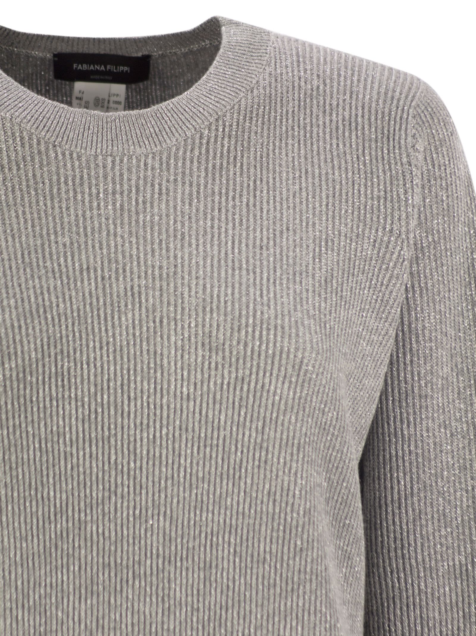 Shop Fabiana Filippi Crew-neck Sweater With Lurex