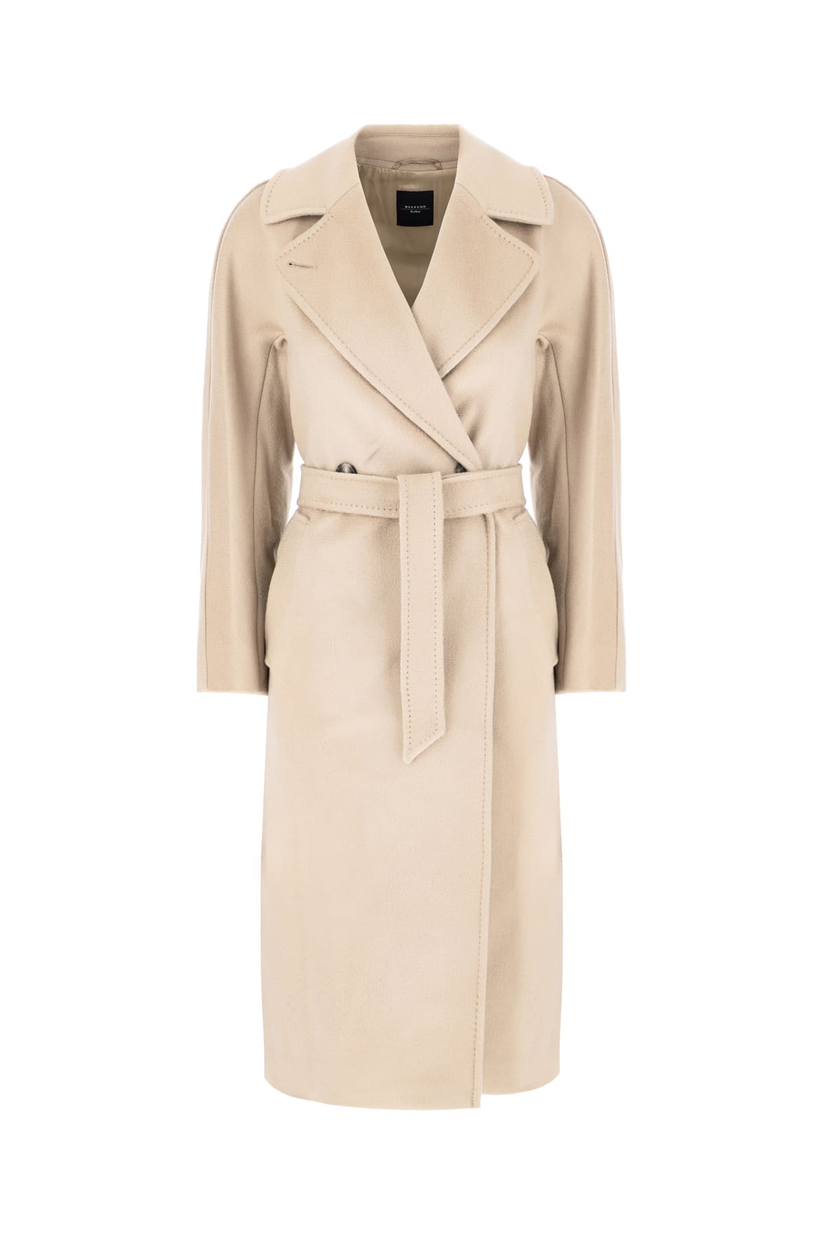 Weekend Max Mara Sand Wool Coat - Weekend Max Mara - Modalova