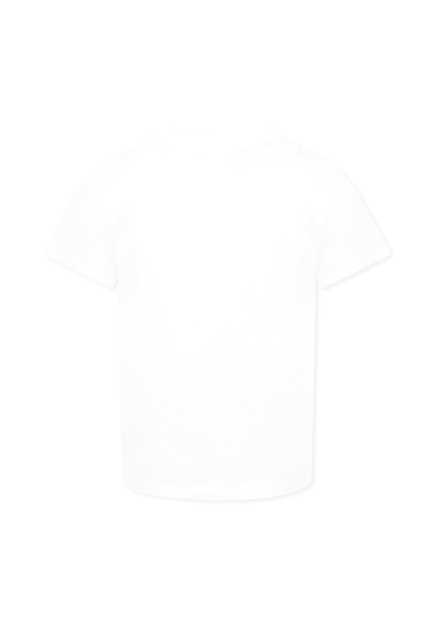 Shop Mc2 Saint Barth White T-shirt For Girl With Hello Kitty
