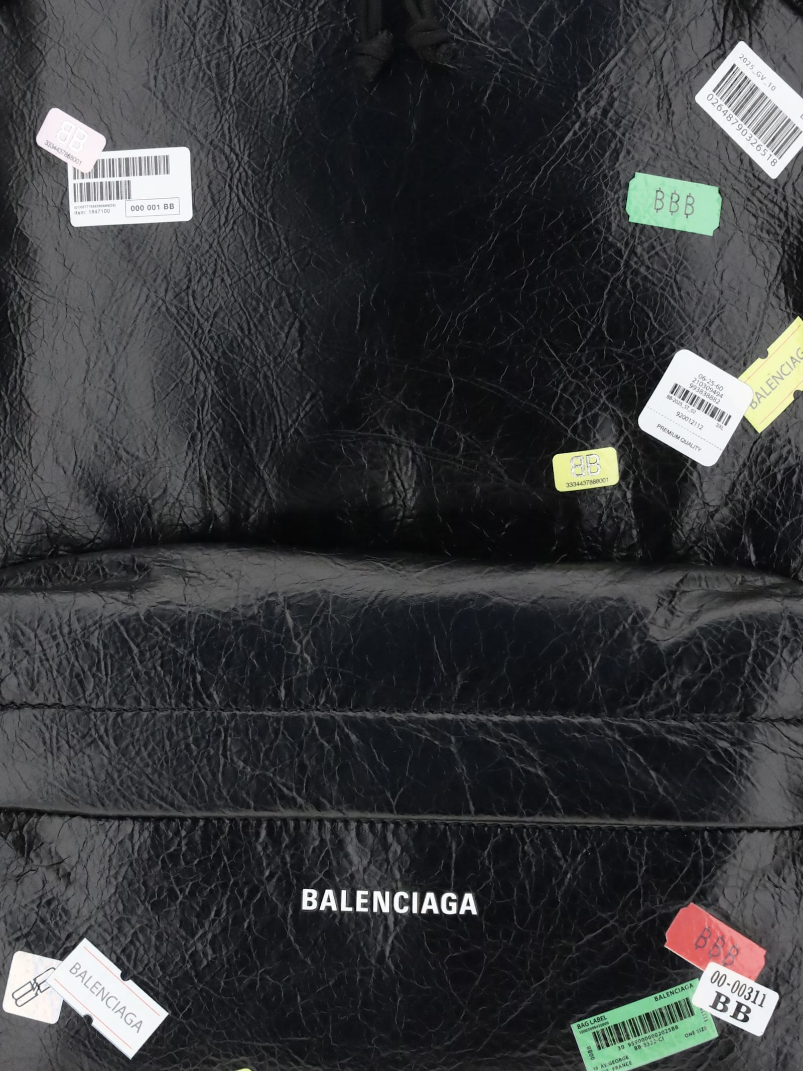 Balenciaga Men Explorer Backpack With Printed Stickers In Black