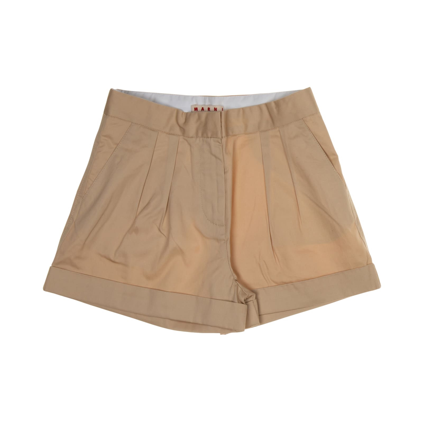 Shop Marni Shorts In Beige