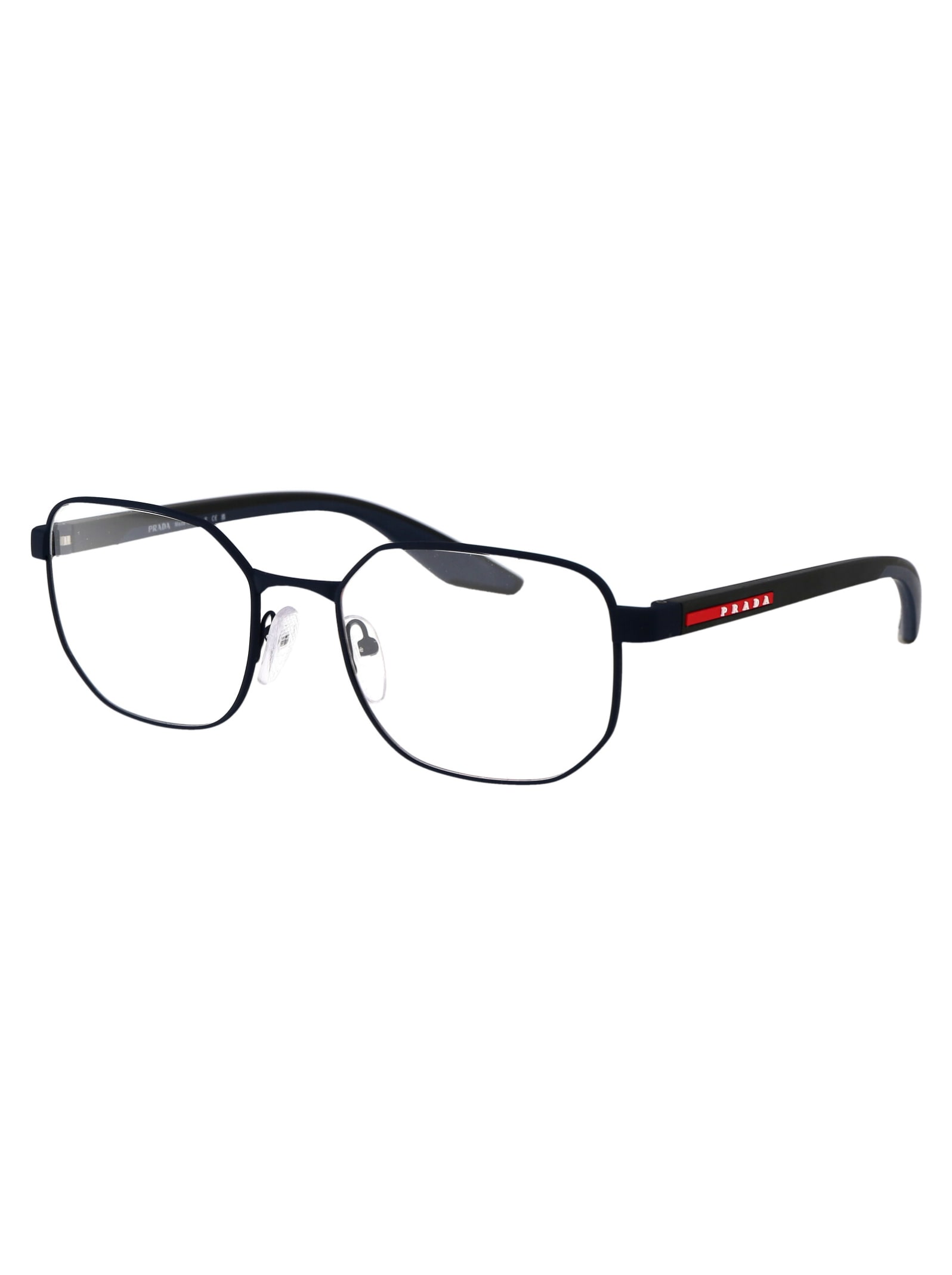 Shop Prada 0ps 50qv Glasses In Tfy1o1 Blue Rubber