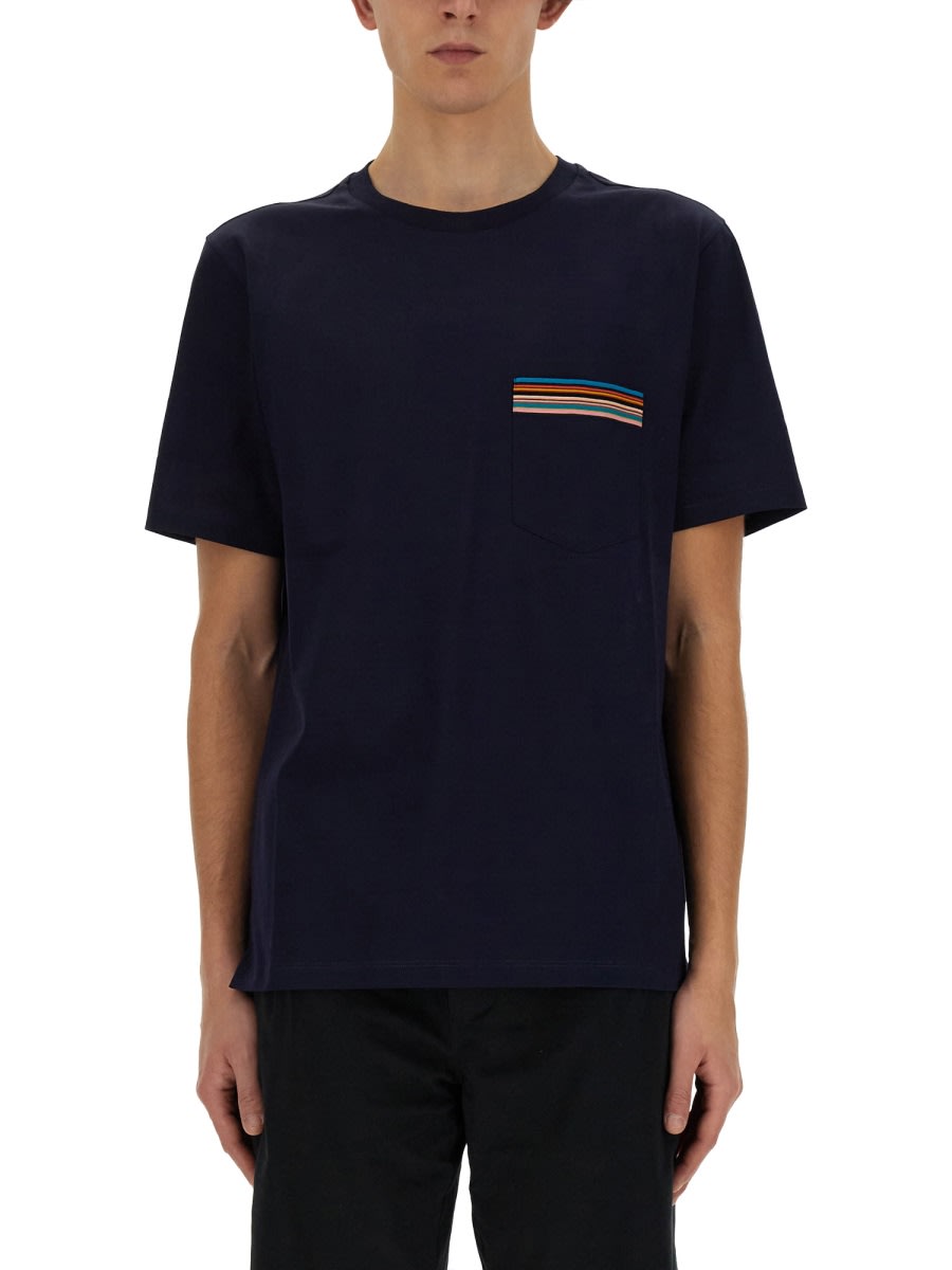 Shop Paul Smith T-shirt With Logo In Blue