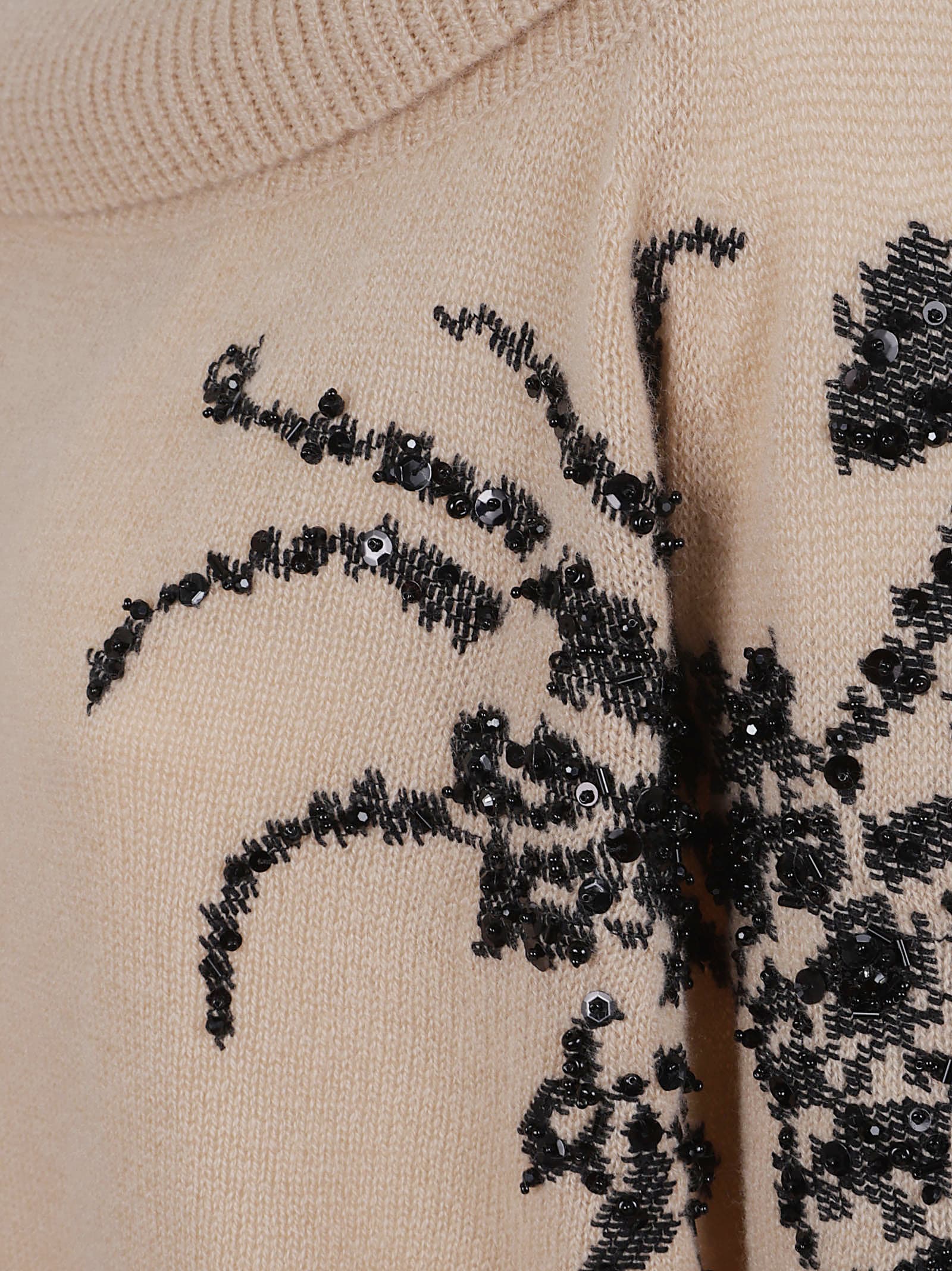 Ermanno Scervino Long Sleeved Sweater In Neutral