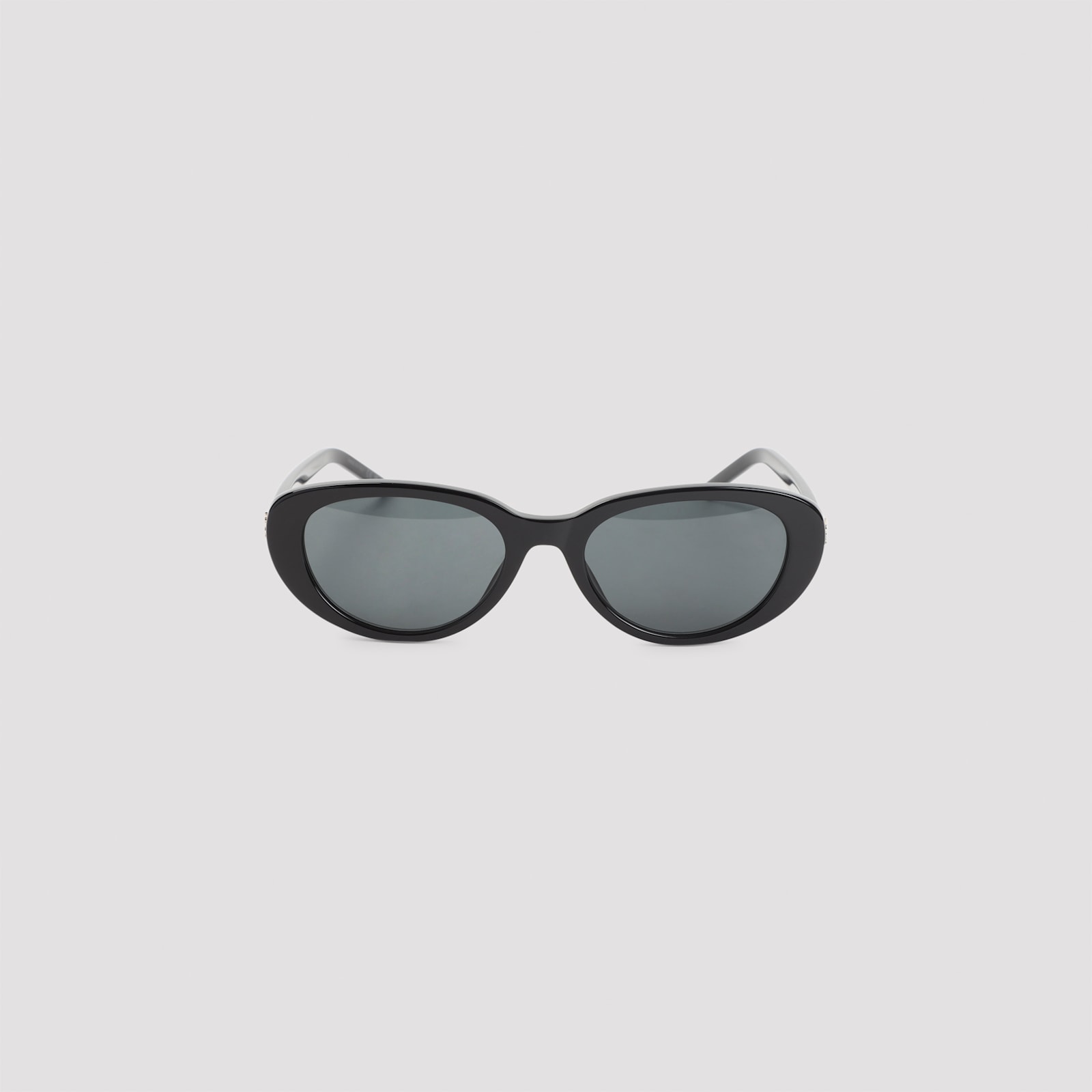 Saint Laurent Oval-shaped Frame Sunglasses In Black